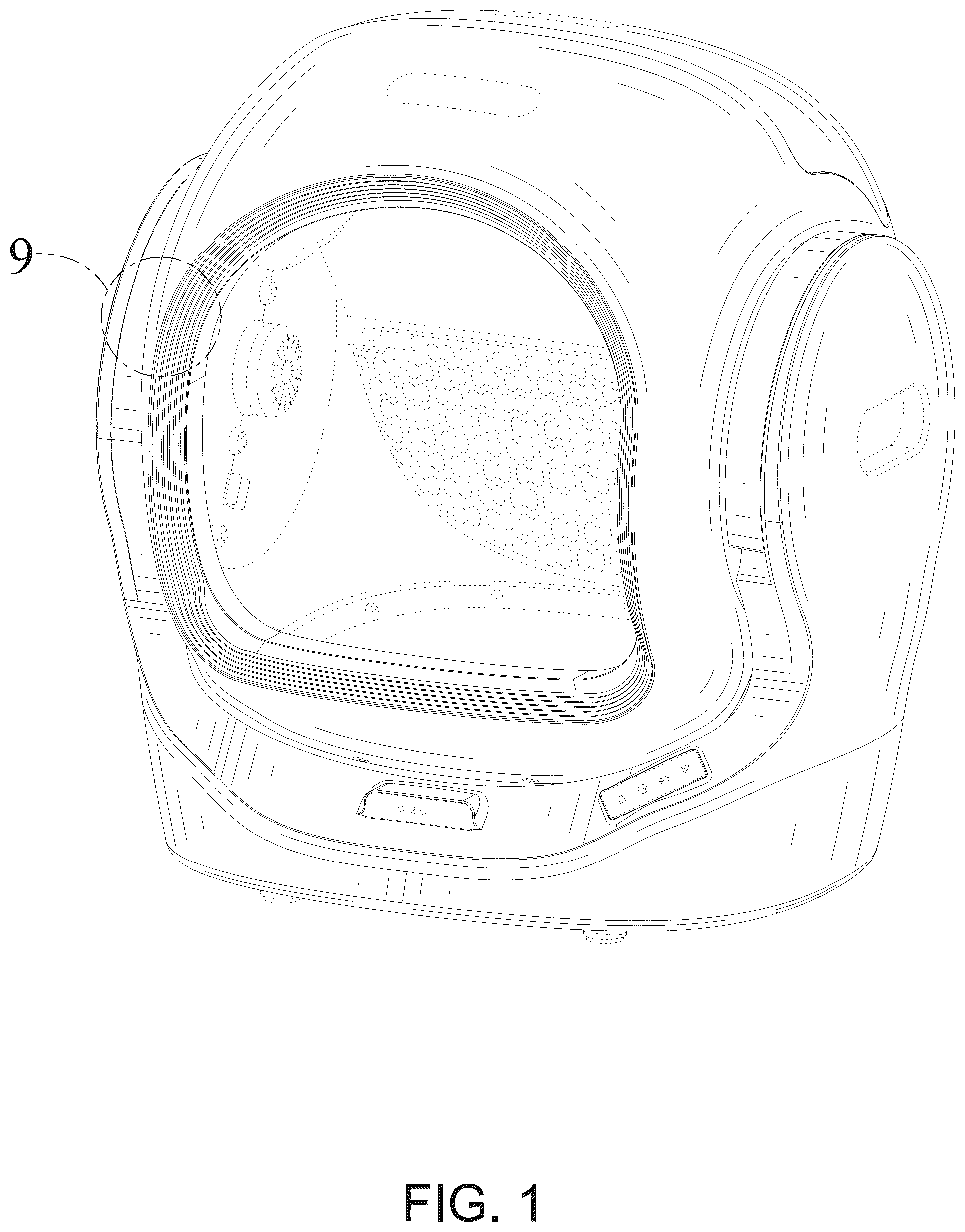 Patent USD1124533 Figure 1 – Automatic cat litter box