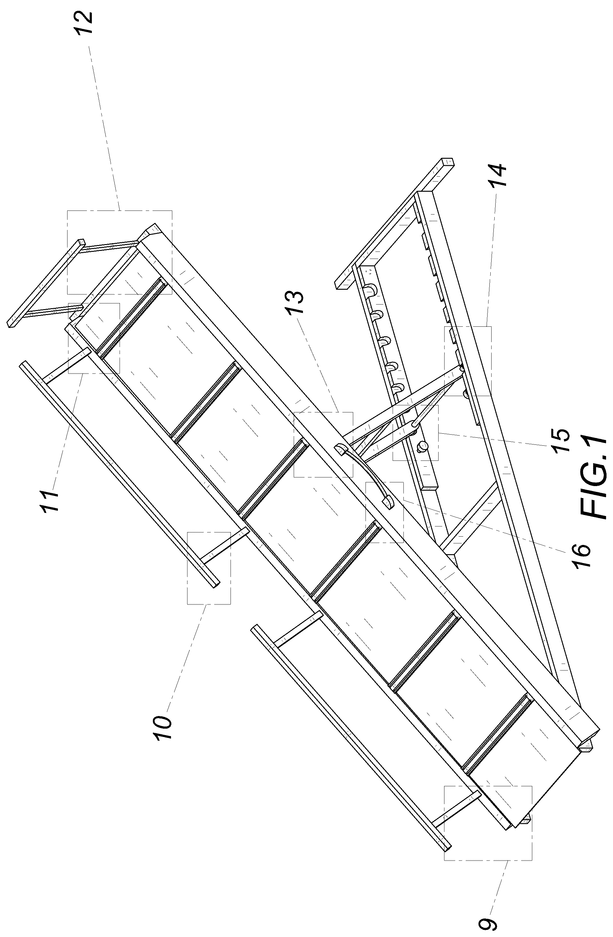 Patent USD1124539 Figure 1 – Pet climbing ladder