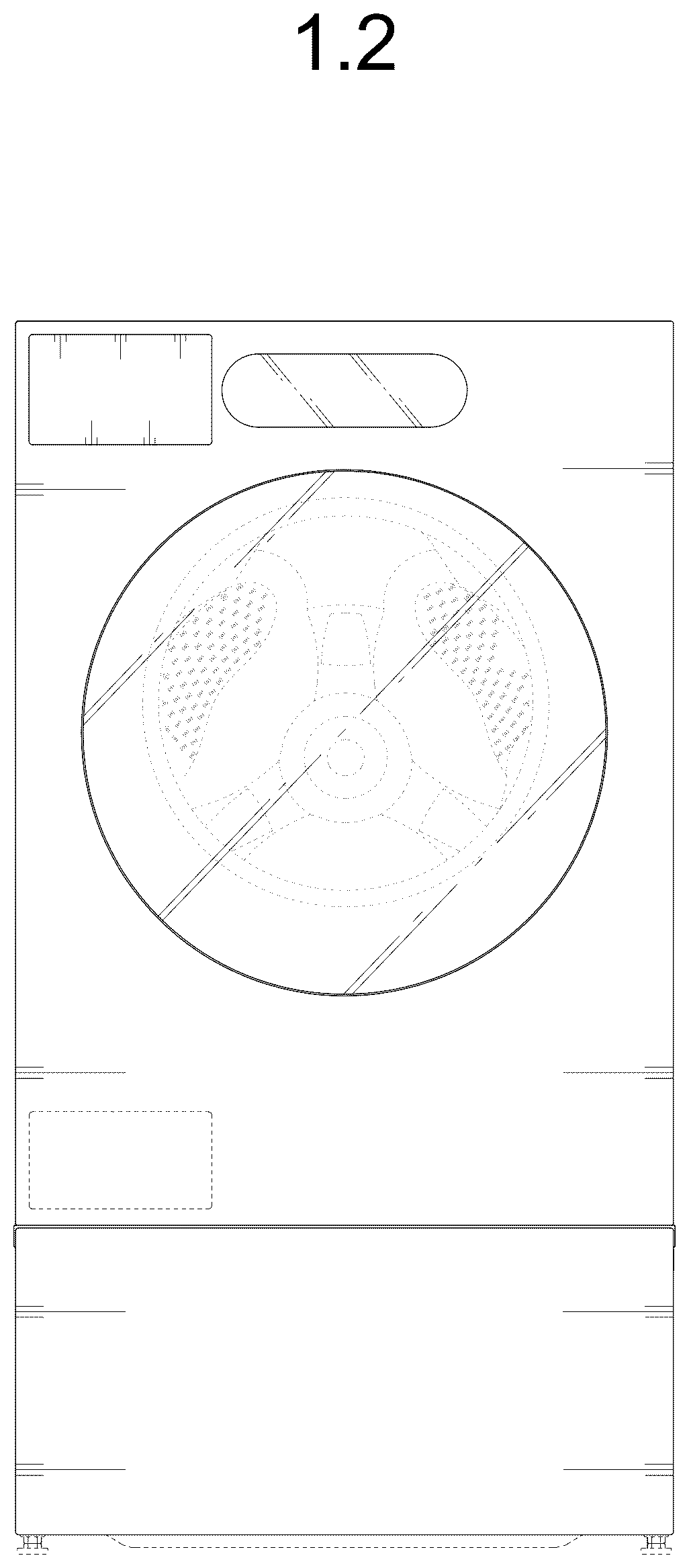 Patent USD1124544 Figure 2 – Electric washing machine