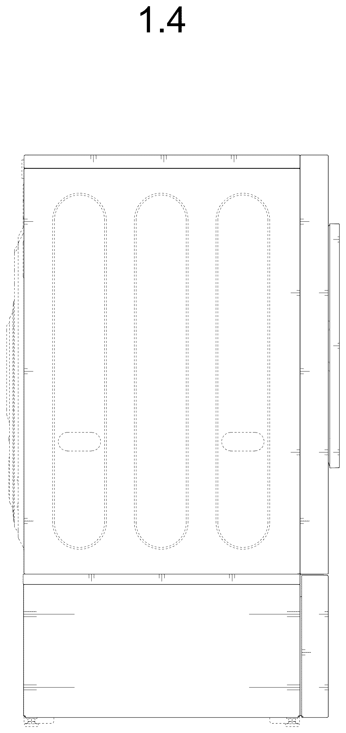Patent USD1124544 Figure 4 – Electric washing machine