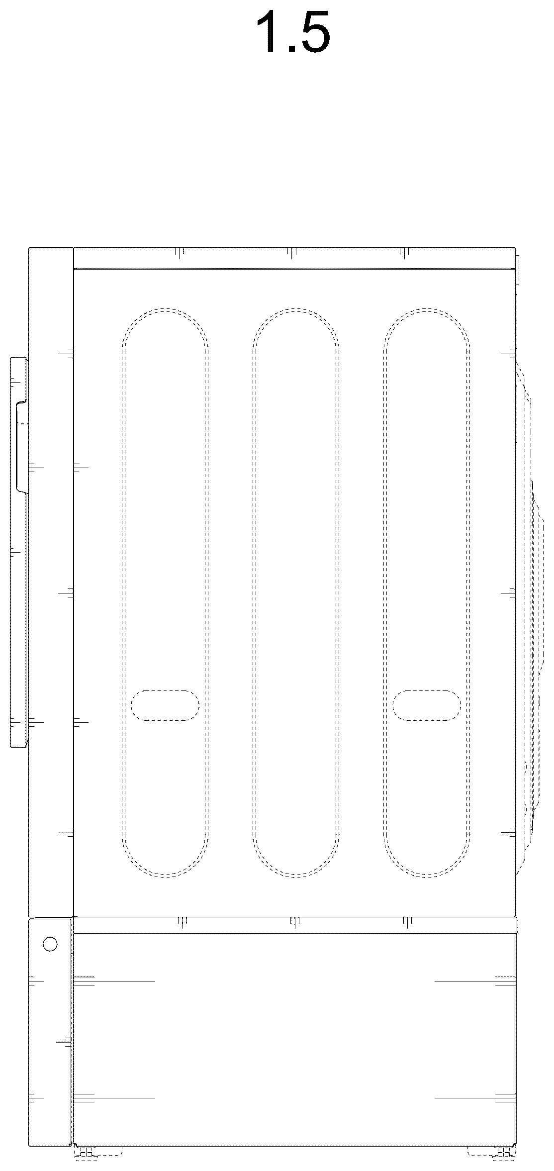 Patent USD1124544 Figure 5 – Electric washing machine