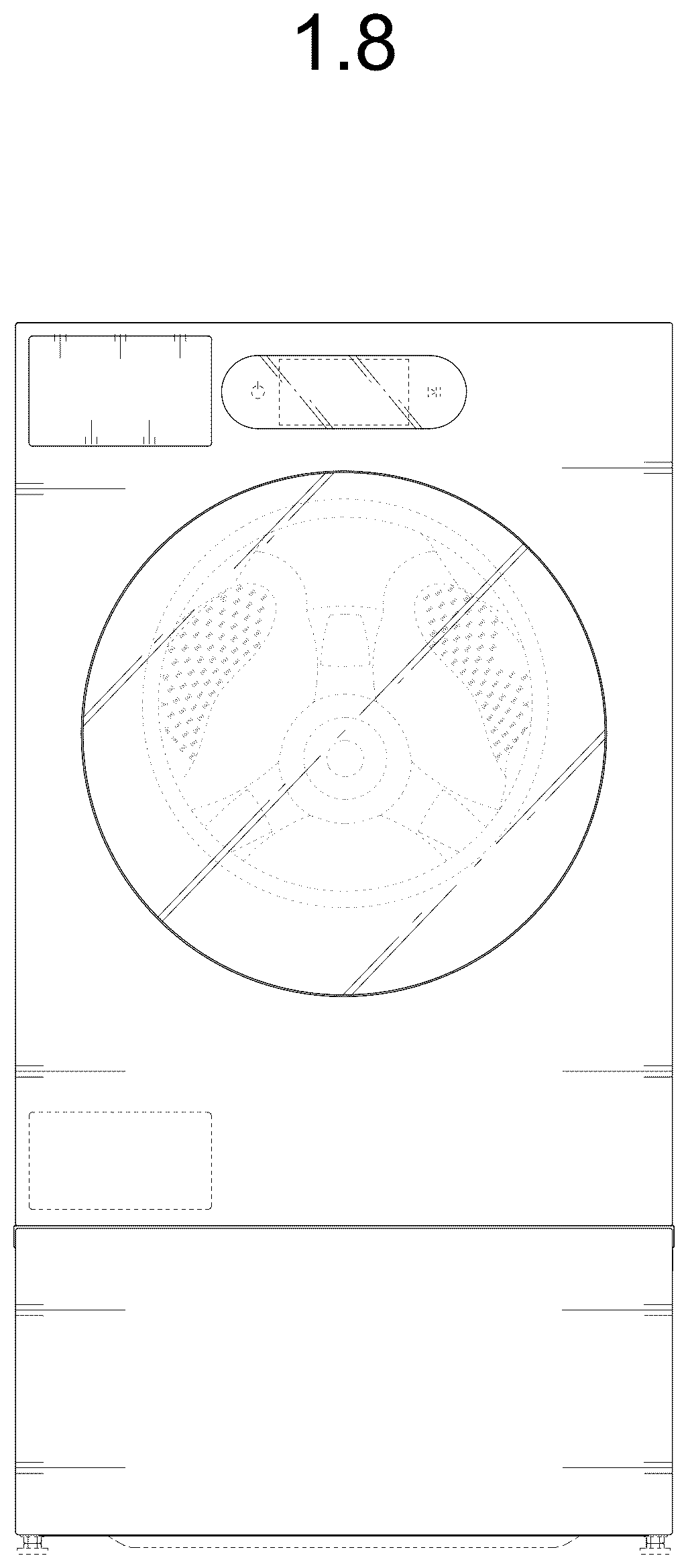 Patent USD1124544 Figure 8 – Electric washing machine