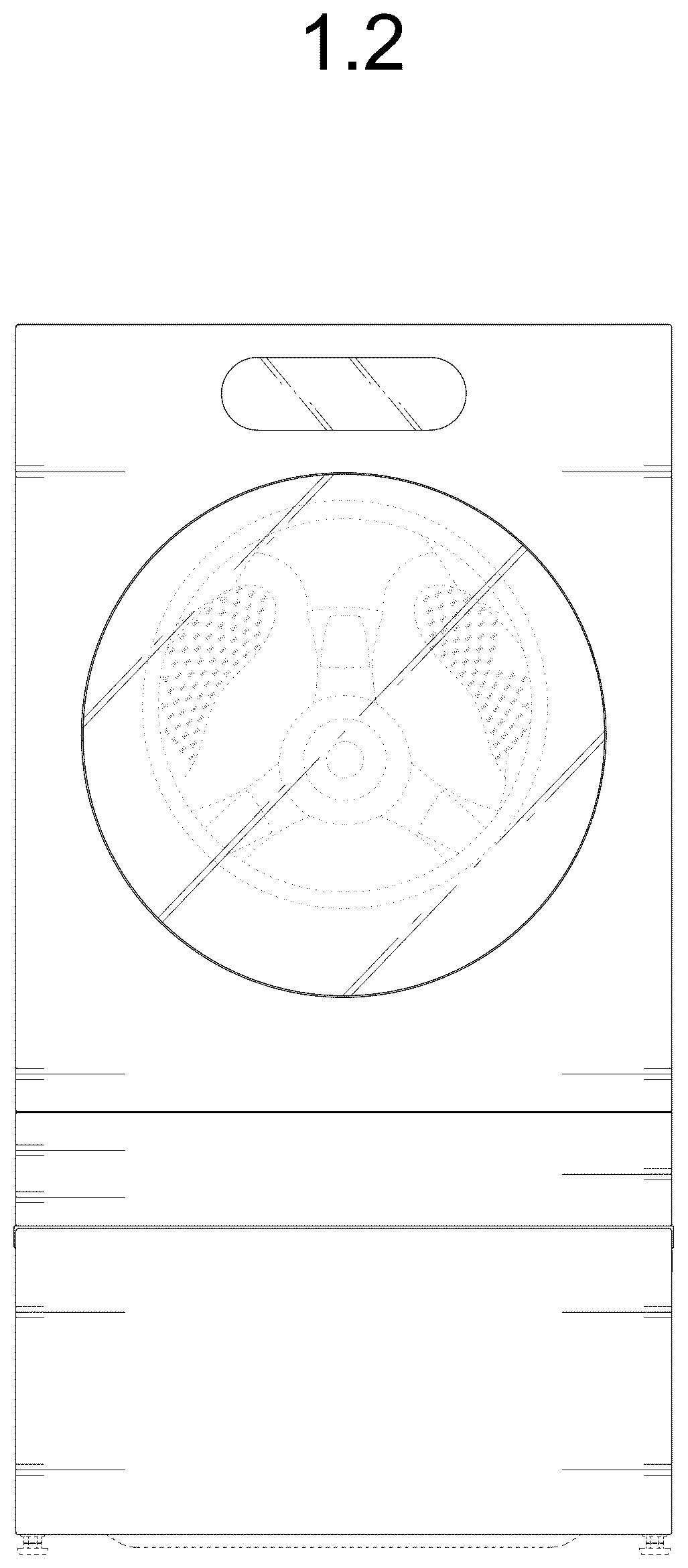 Patent USD1124545 Figure 2 – Electric washing machine
