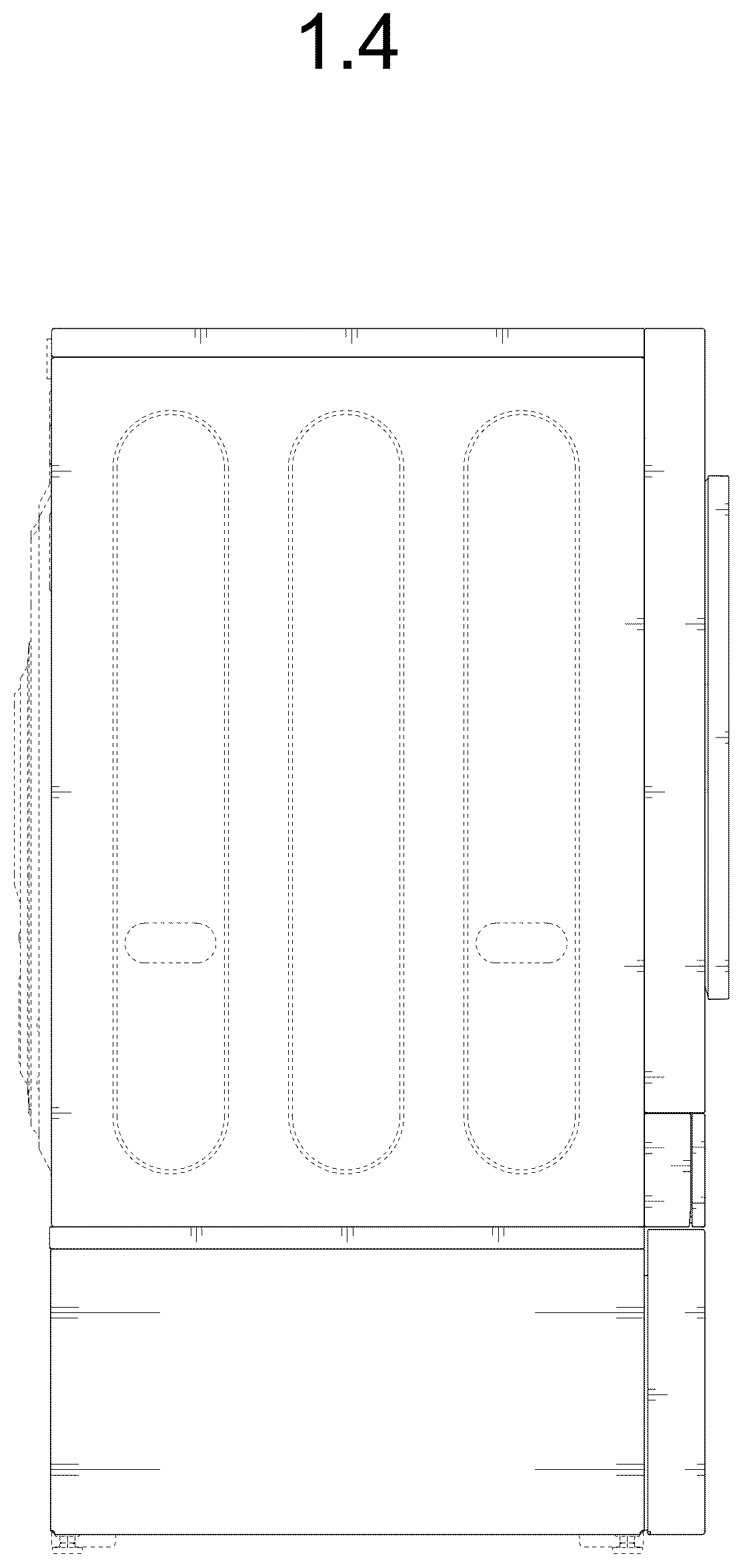 Patent USD1124545 Figure 4 – Electric washing machine