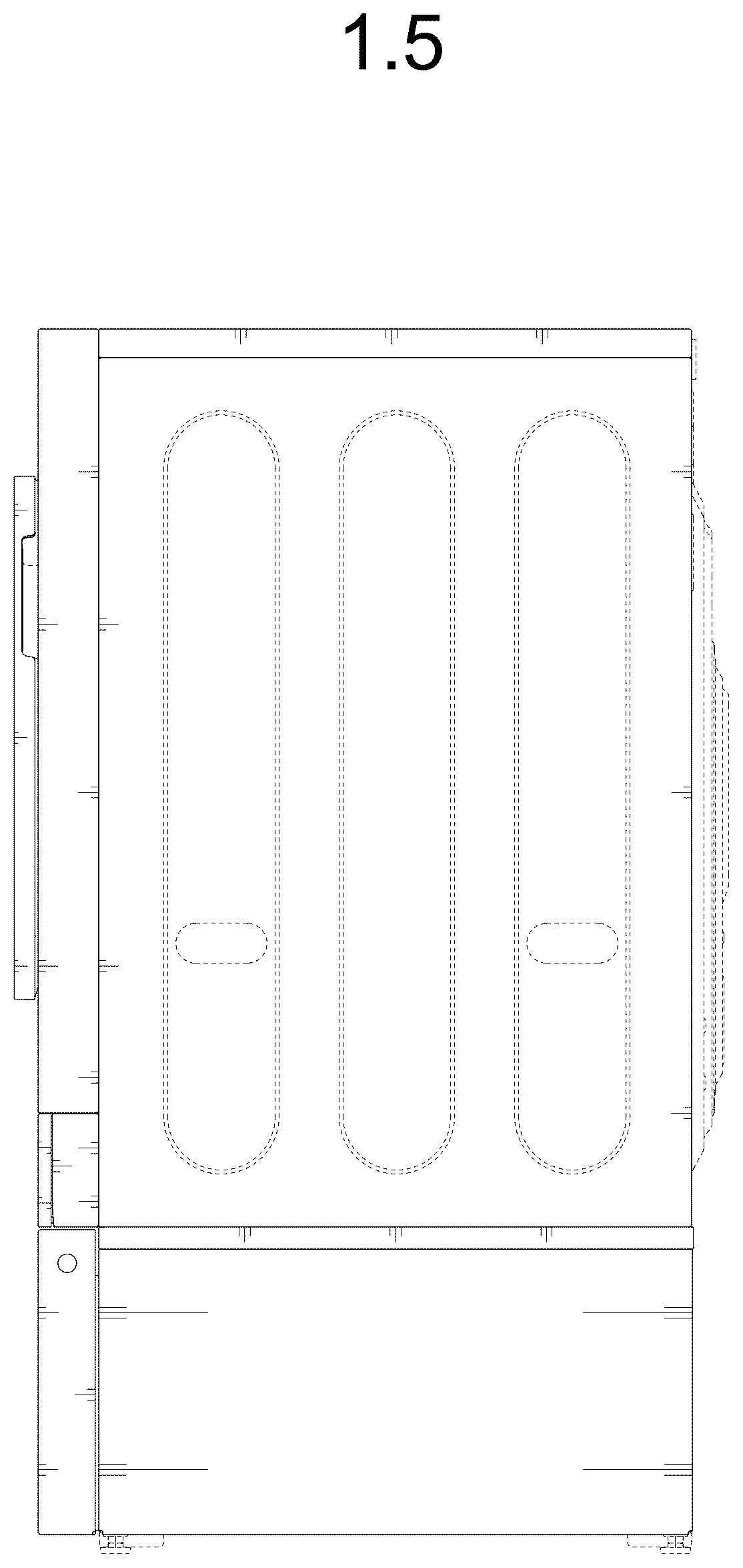 Patent USD1124545 Figure 5 – Electric washing machine