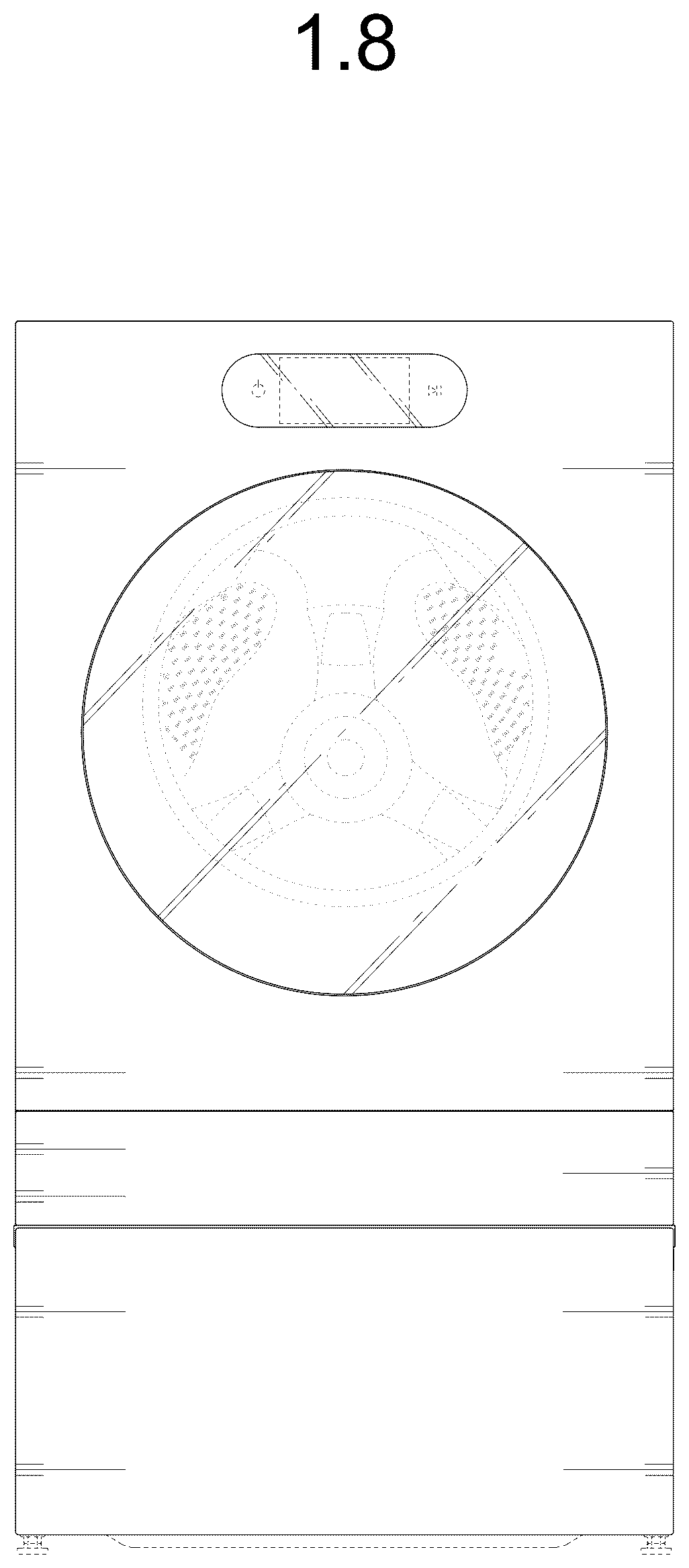 Patent USD1124545 Figure 8 – Electric washing machine