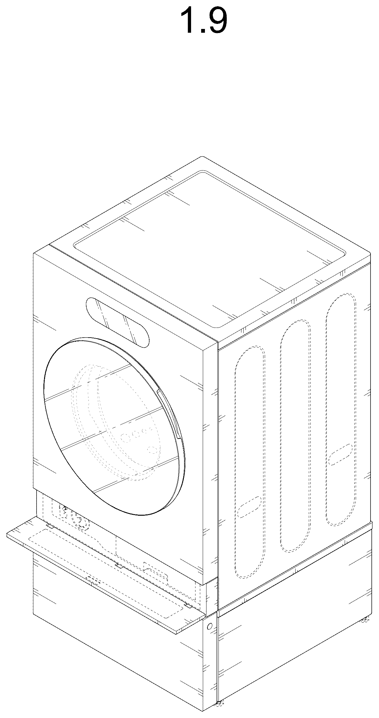 Patent USD1124545 Figure 9 – Electric washing machine