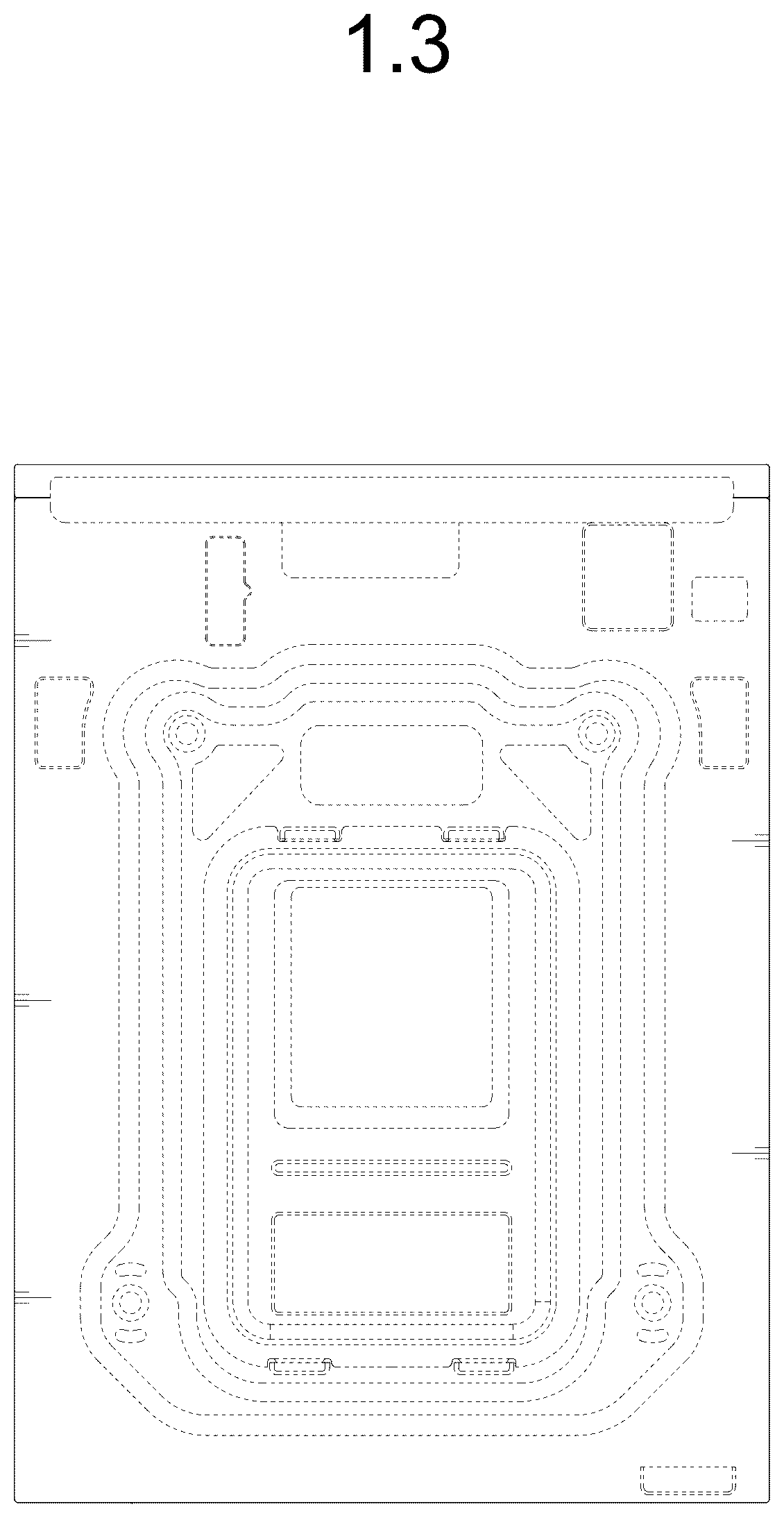 Patent USD1124546 Figure 3 – Electric washing machine