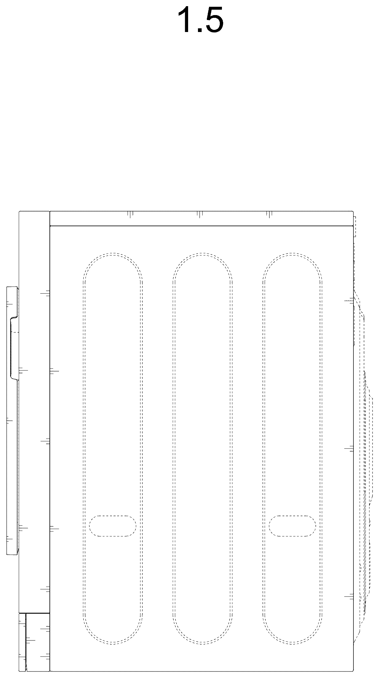 Patent USD1124546 Figure 5 – Electric washing machine