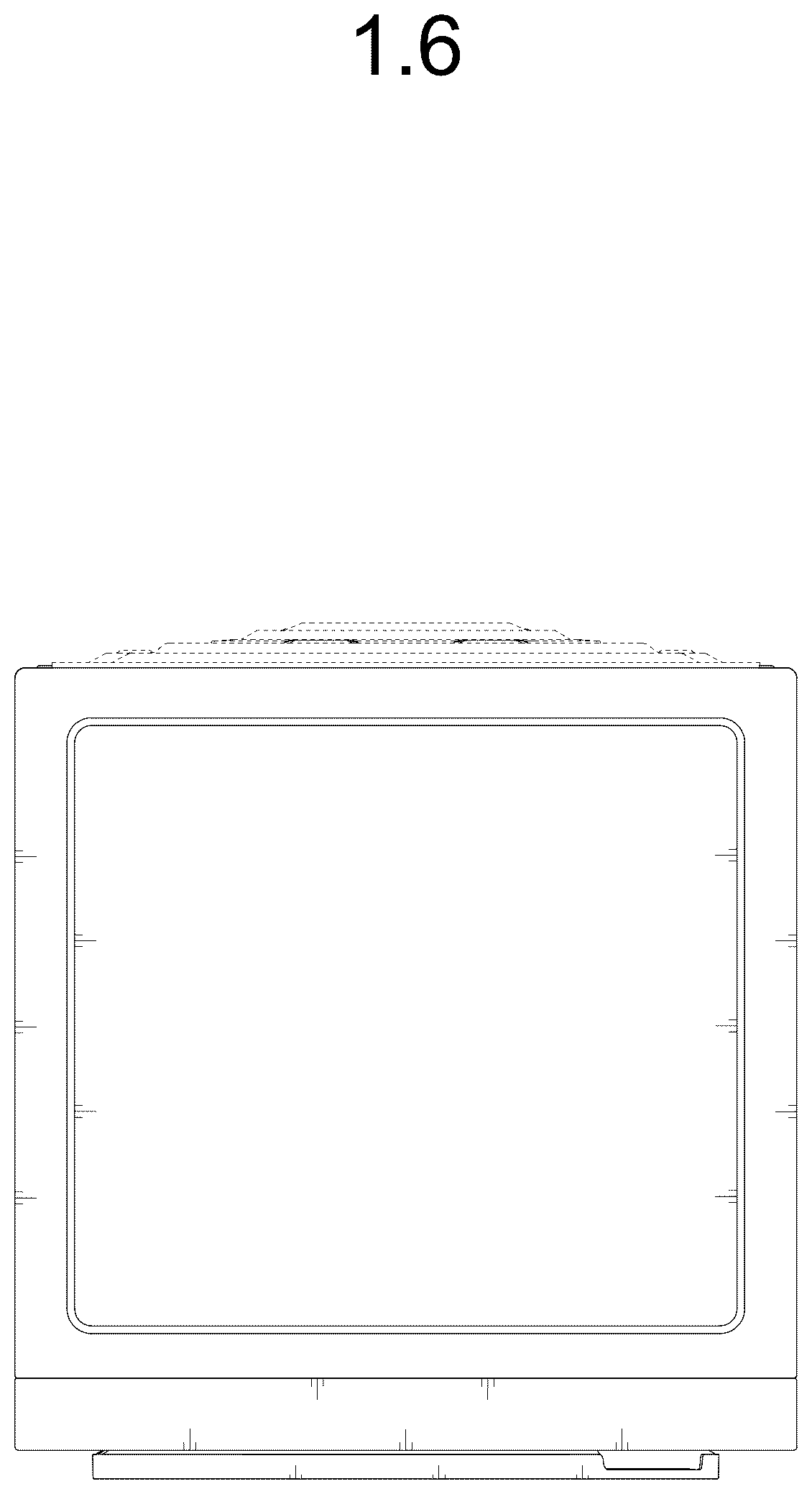 Patent USD1124546 Figure 6 – Electric washing machine