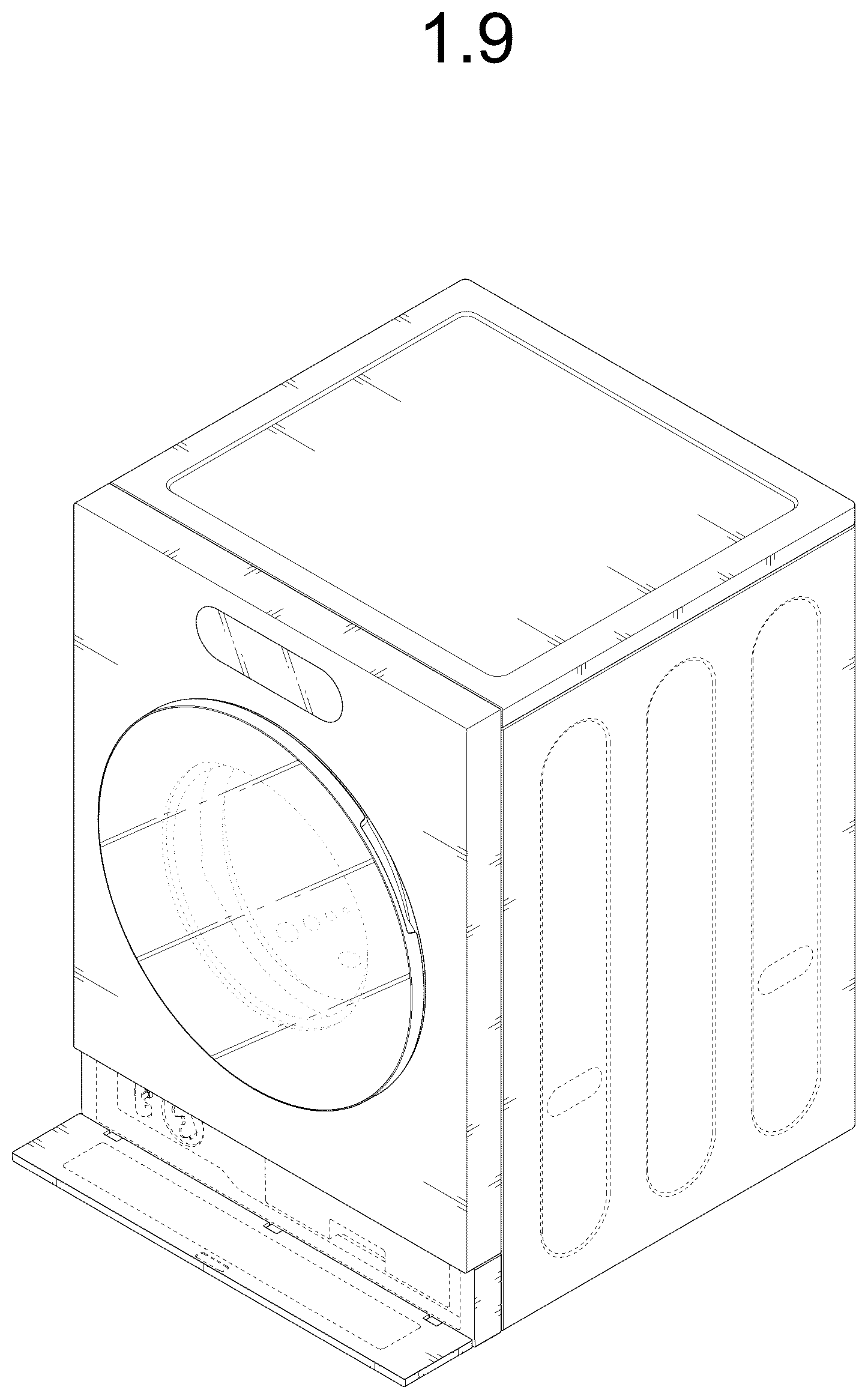 Patent USD1124546 Figure 9 – Electric washing machine
