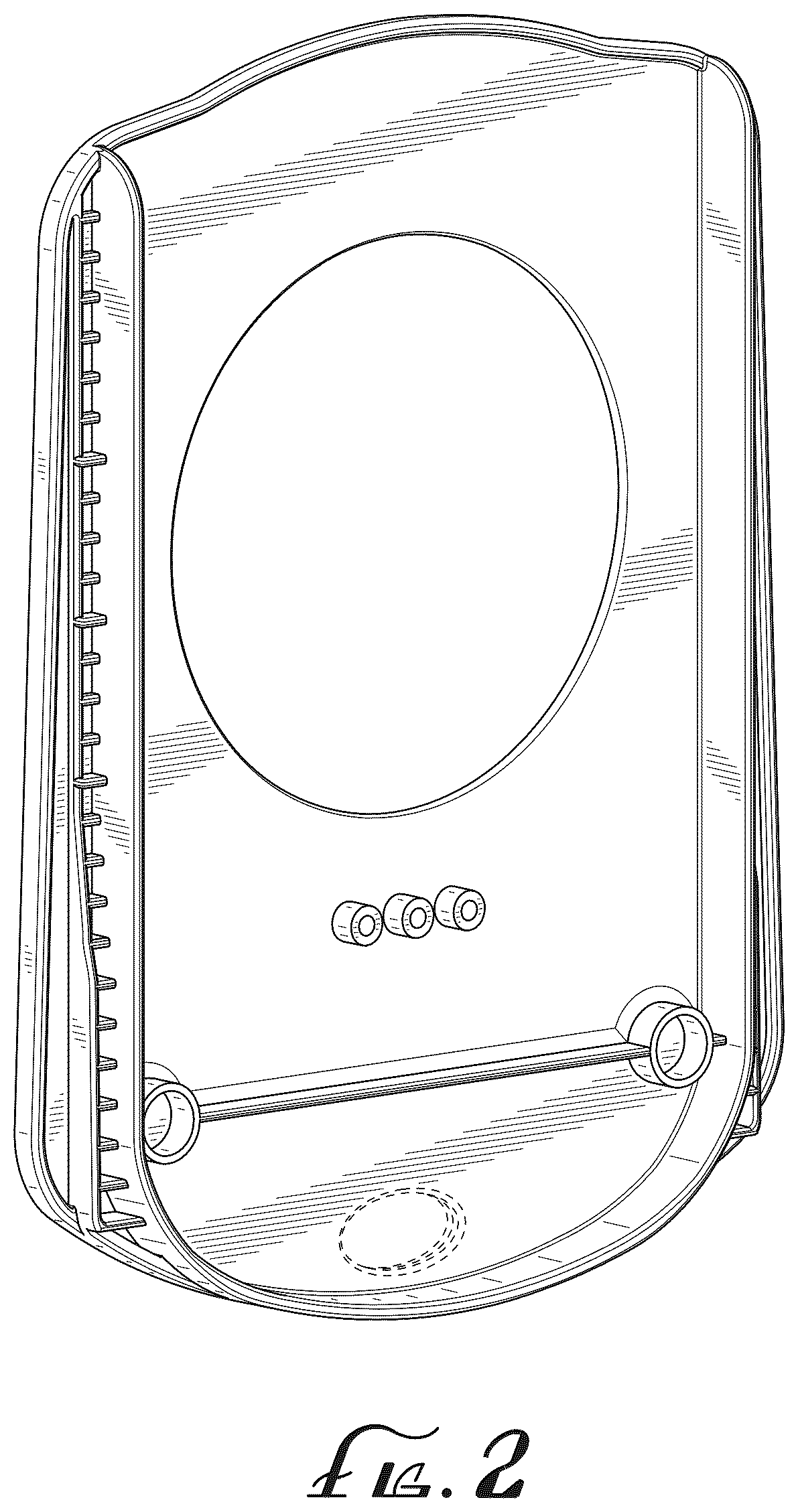 Patent USD1124555 Figure 2 – Dust bag holder for cleaners