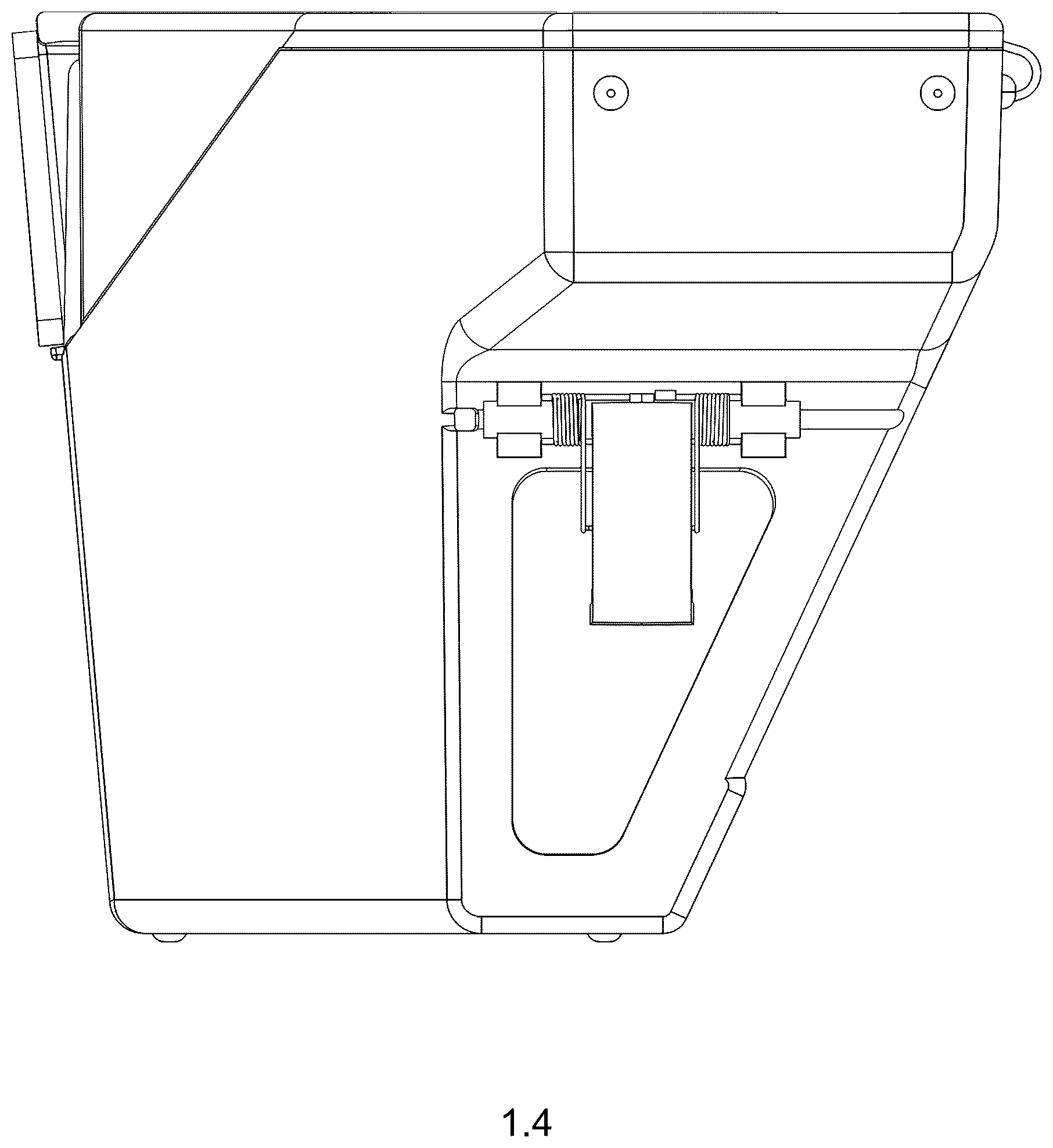 Patent USD1124556 Figure 3 – Dust box for cleaning appliance