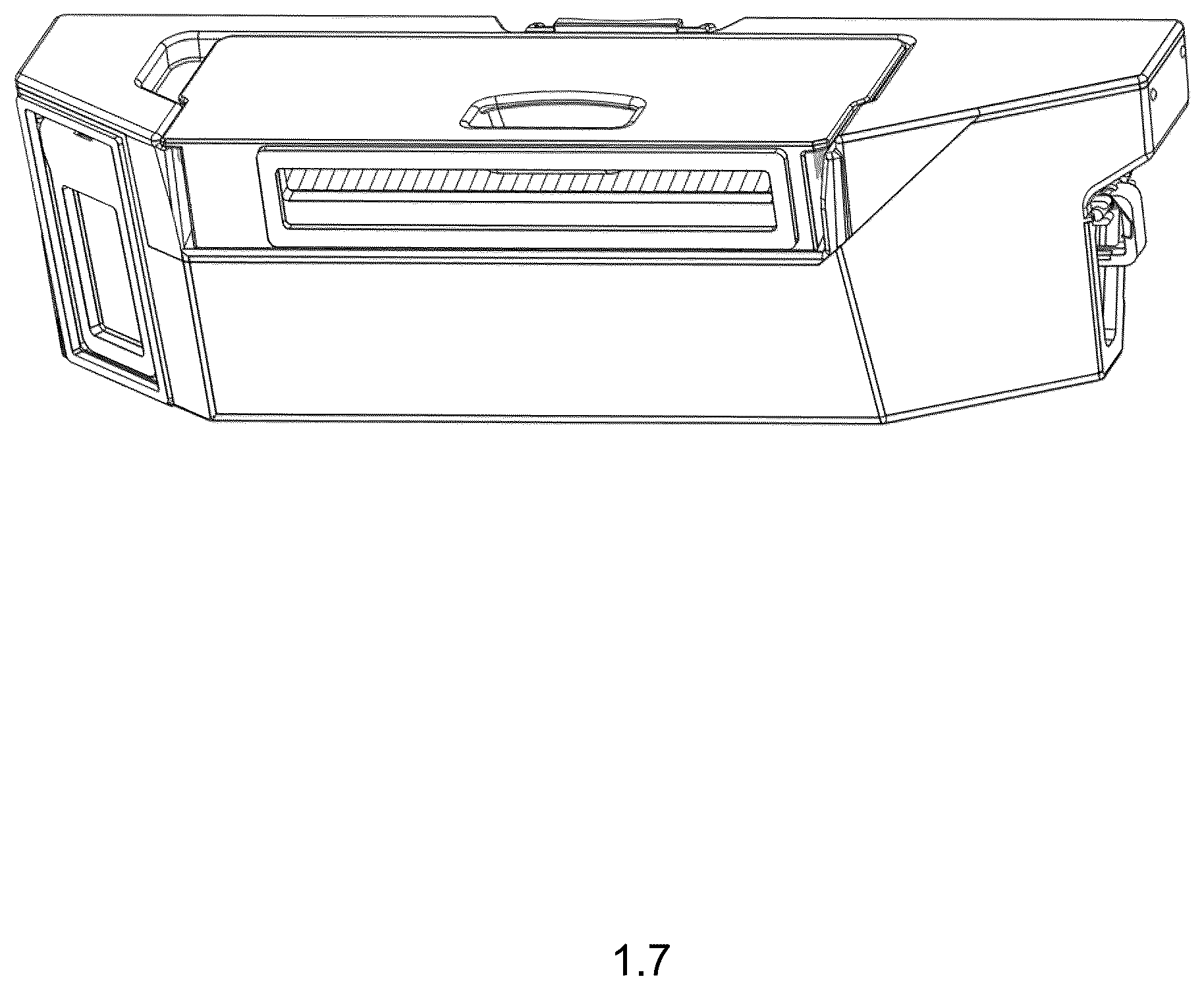 Patent USD1124556 Figure 5 – Dust box for cleaning appliance