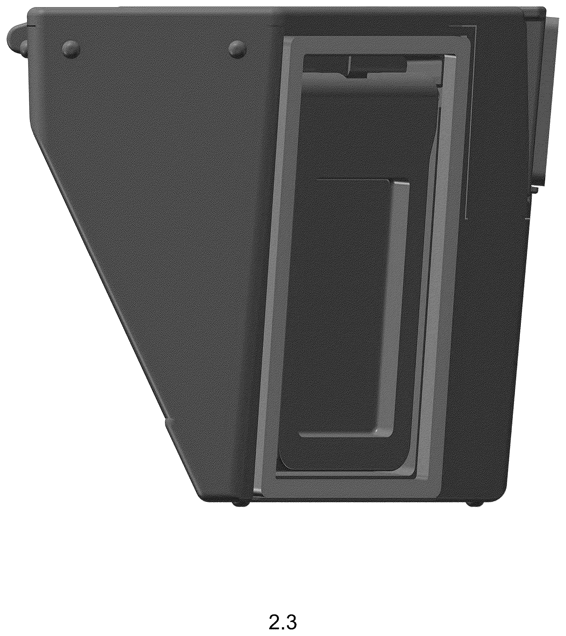 Patent USD1124556 Figure 8 – Dust box for cleaning appliance