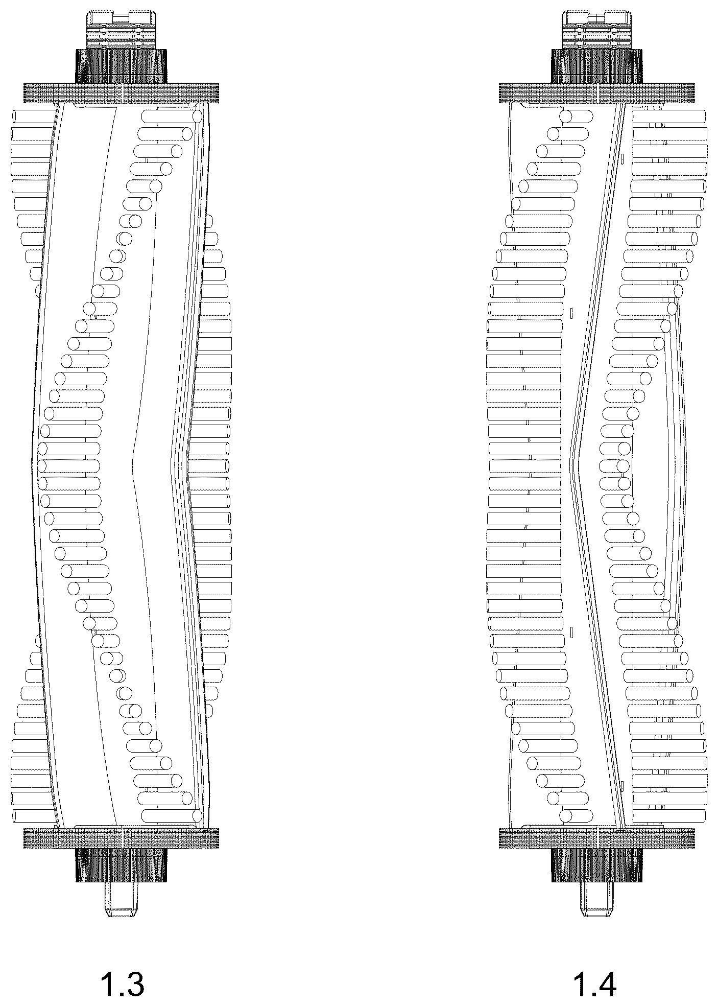 Patent USD1124557 Figure 2 – Rolling brush of cleaning robot