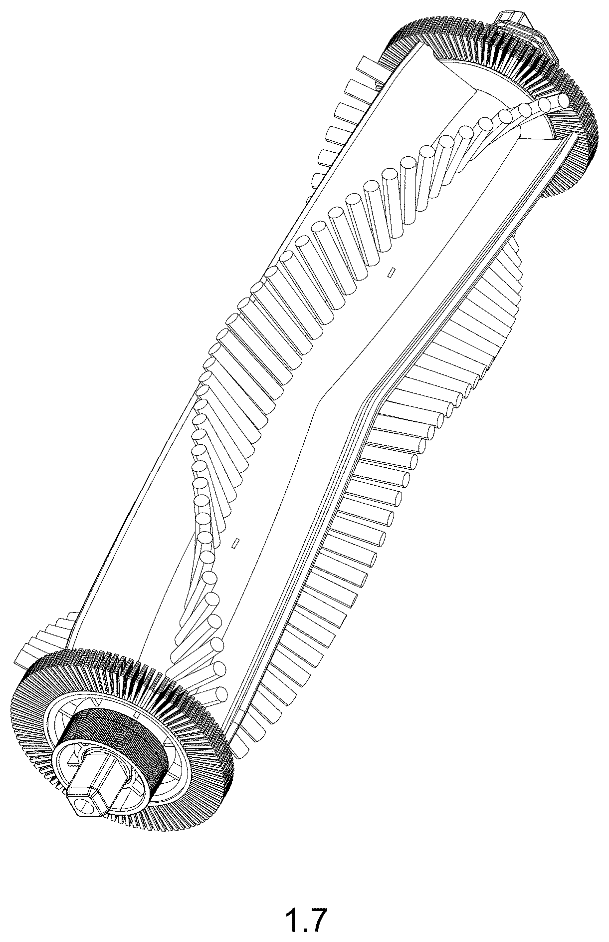 Patent USD1124557 Figure 4 – Rolling brush of cleaning robot