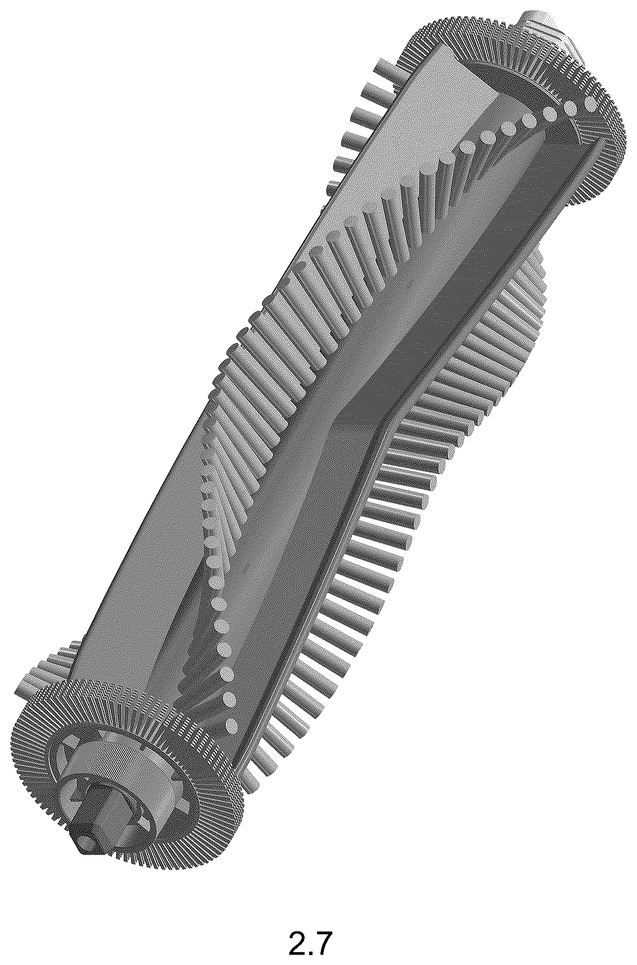 Patent USD1124557 Figure 8 – Rolling brush of cleaning robot