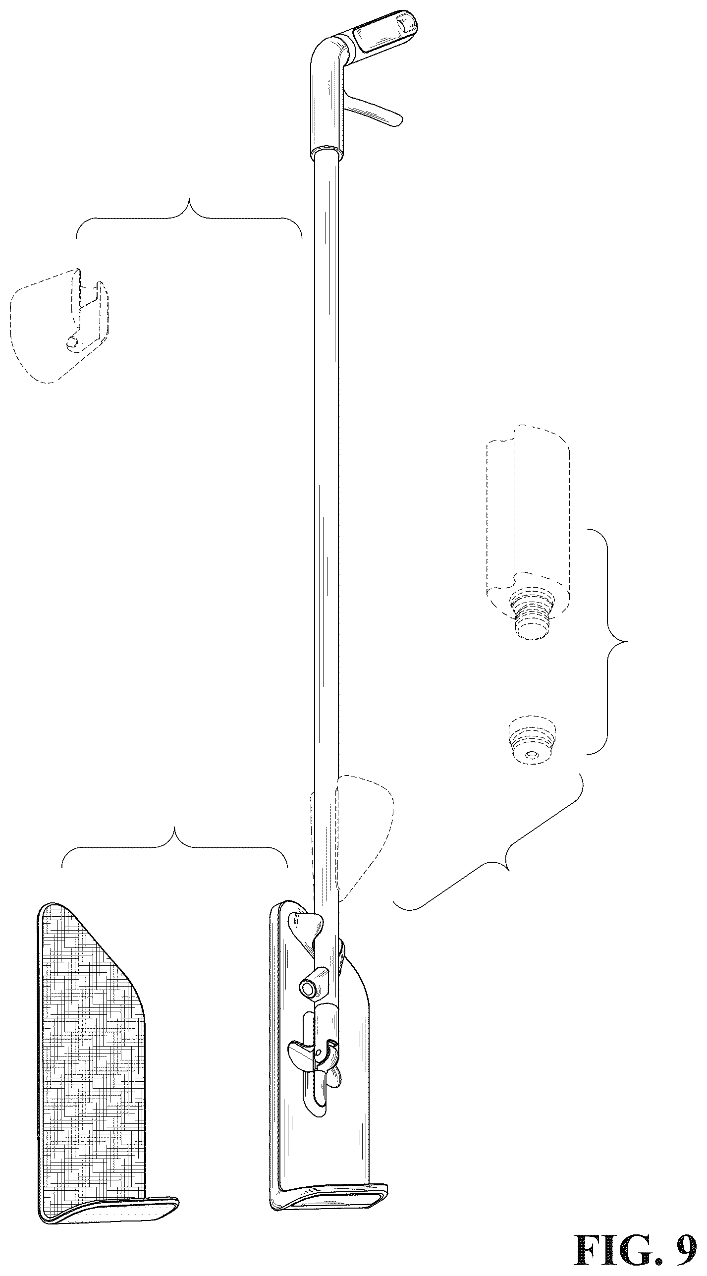 Patent USD1124560 Figure 9 – Mop with spray
