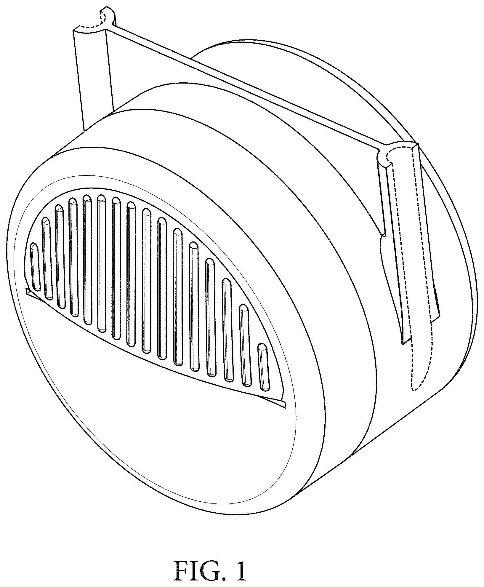 Patent USD1124563 Figure 1 – Waste disposal device