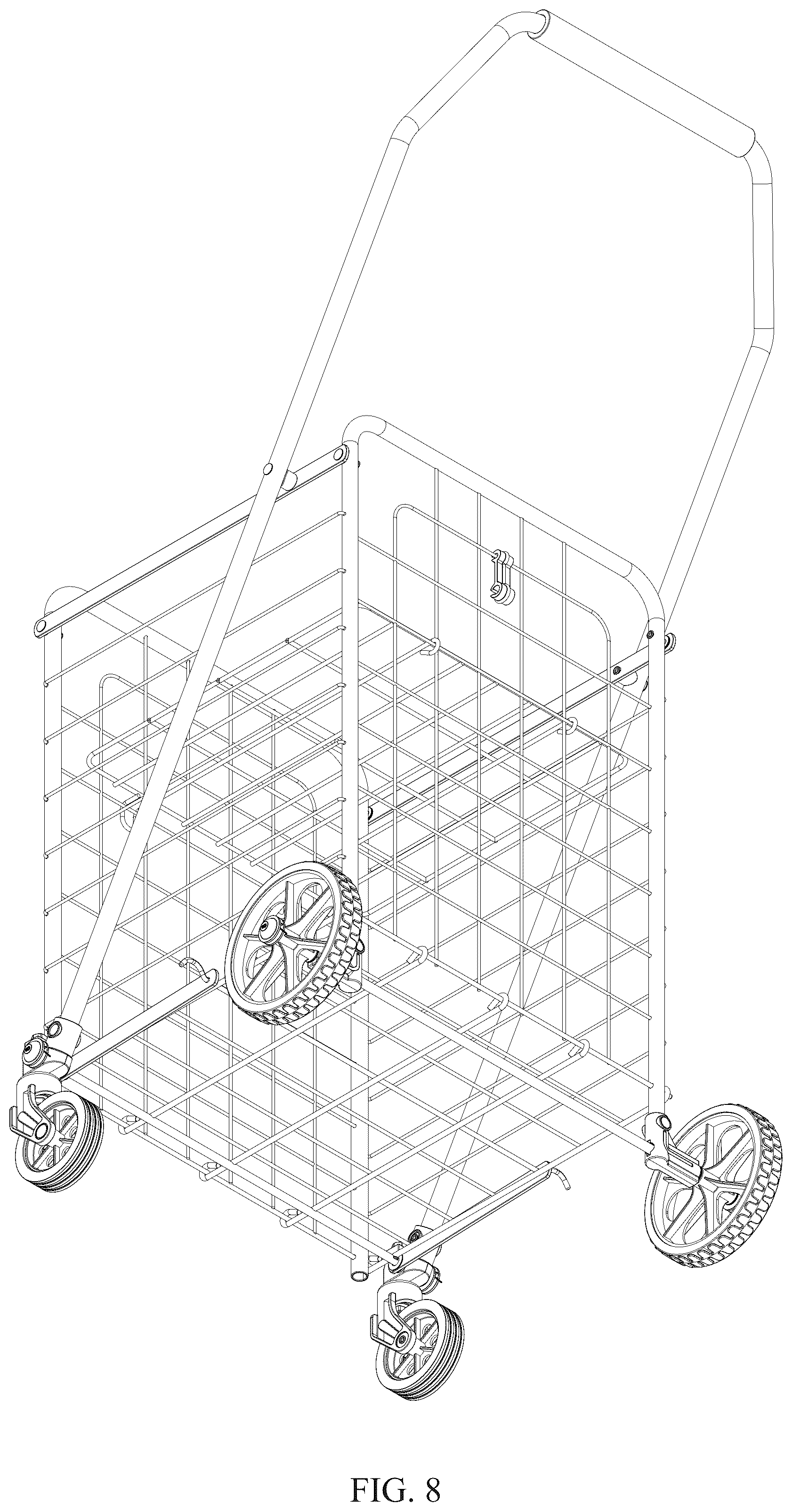 Patent USD1124565 Figure 8 – Shopping cart