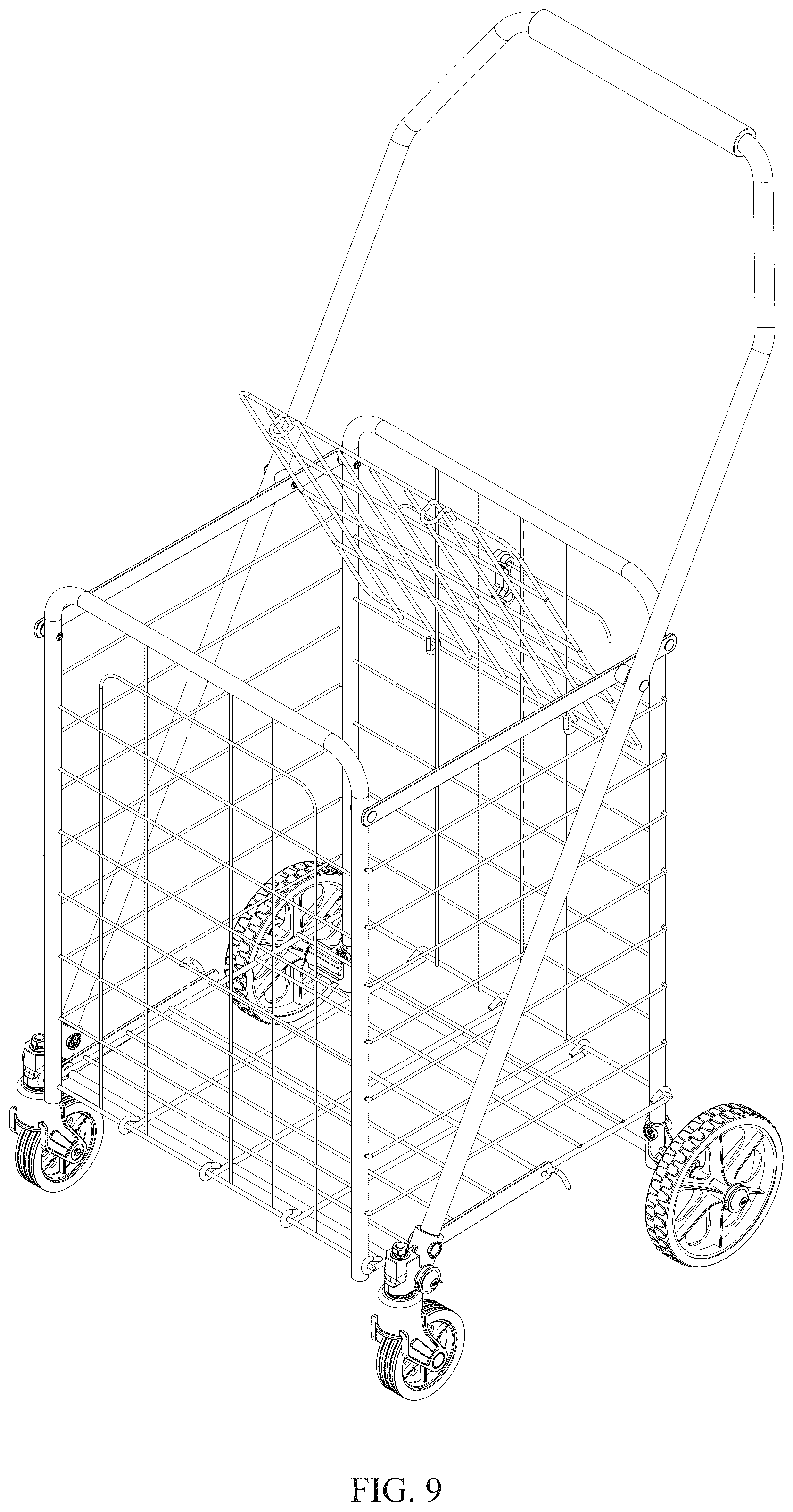 Patent USD1124565 Figure 9 – Shopping cart