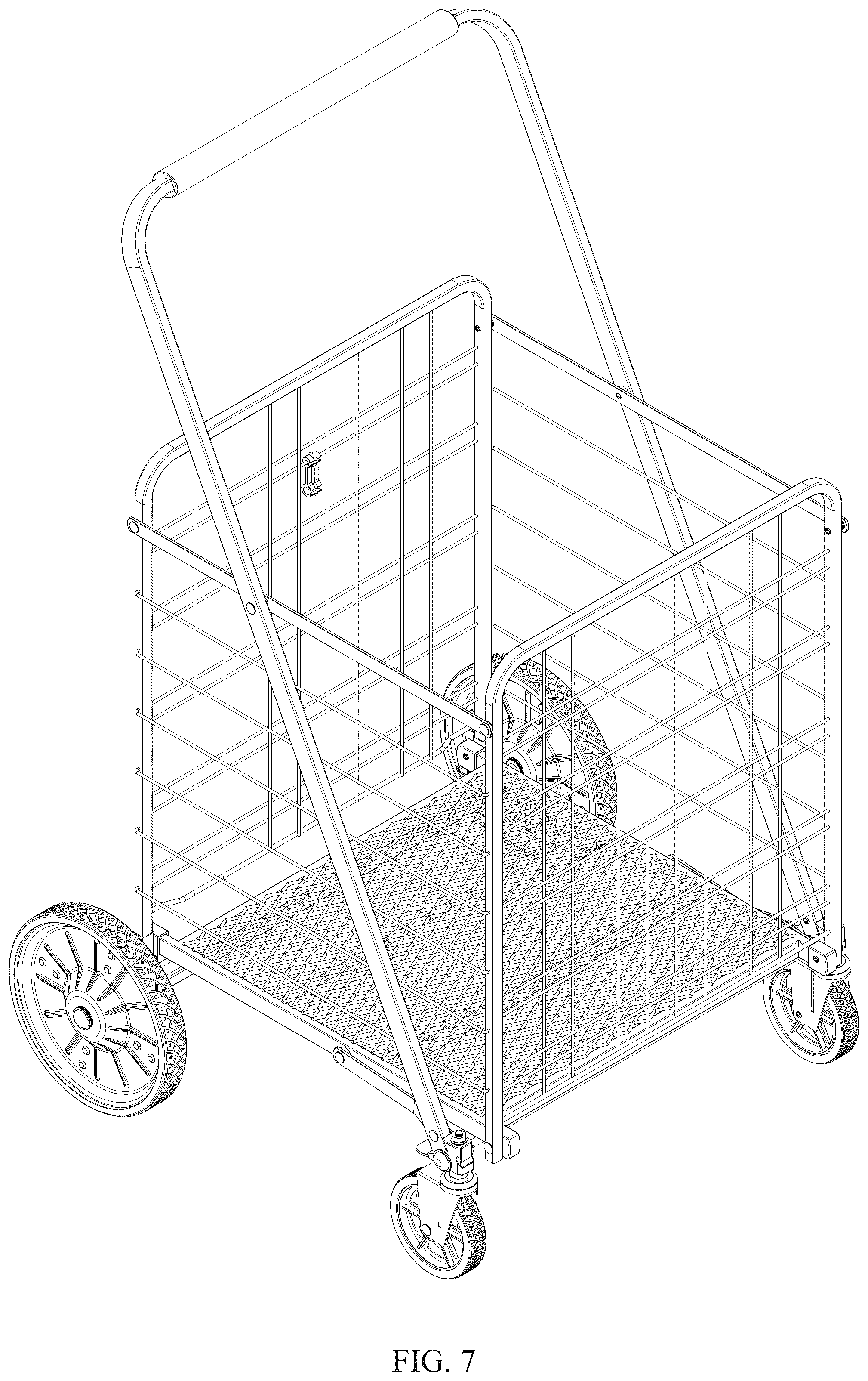 Patent USD1124566 Figure 7 – Shopping cart