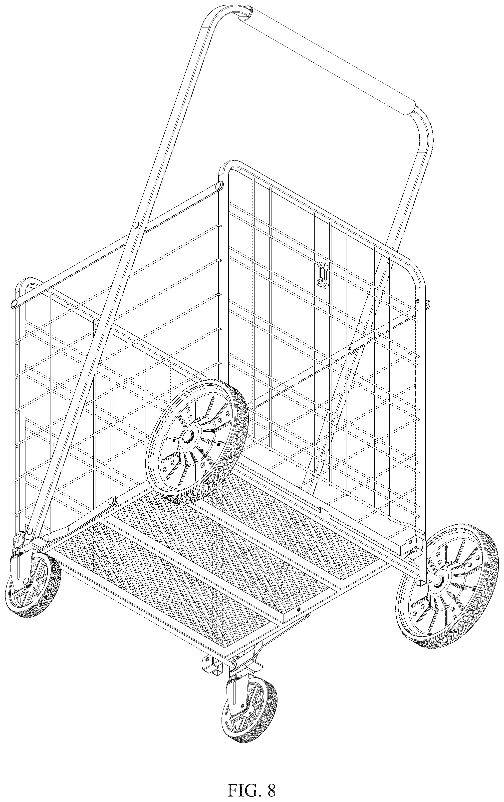 Patent USD1124566 Figure 8 – Shopping cart