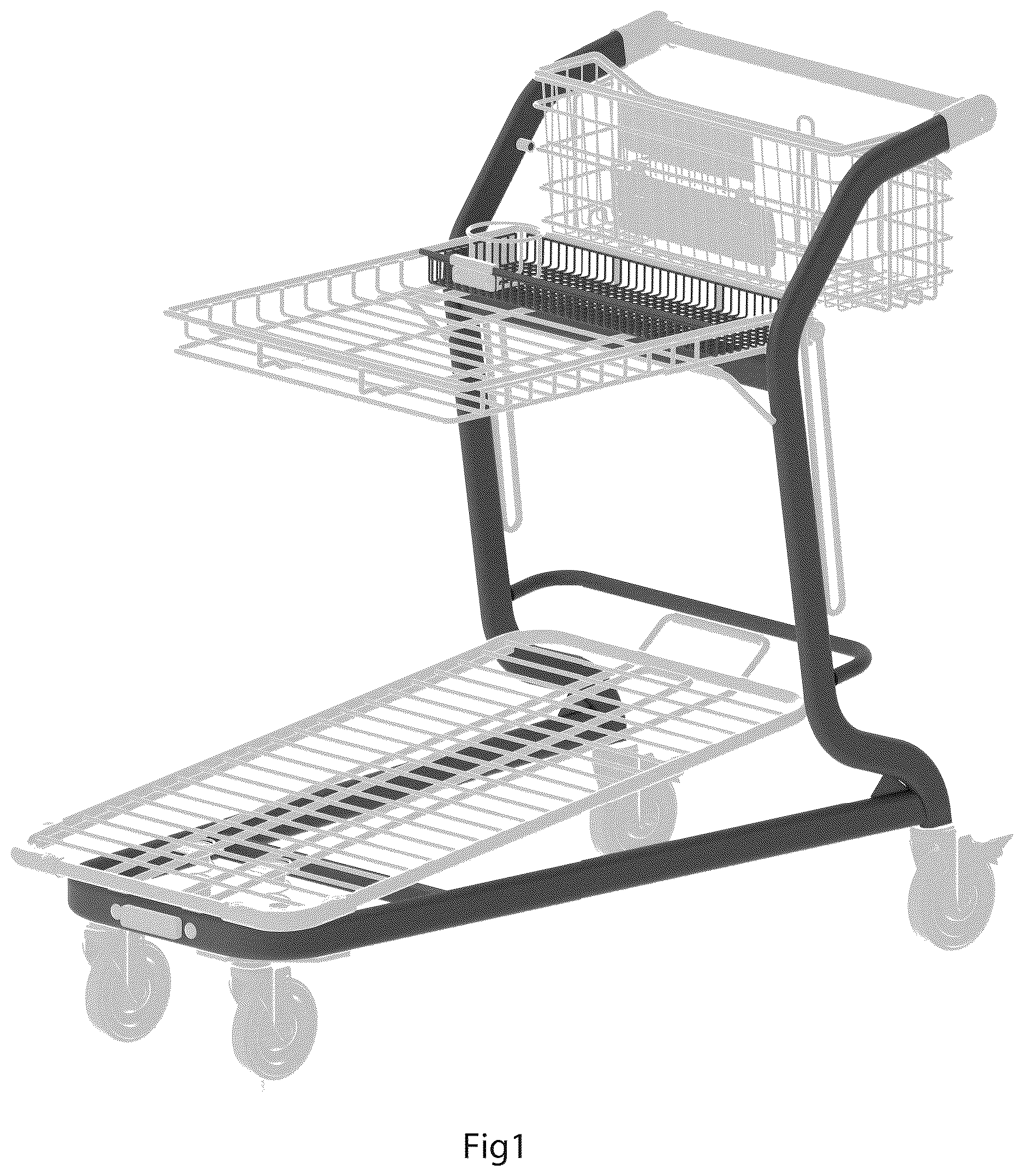 Patent USD1124568 Figure 1 – Cart frame