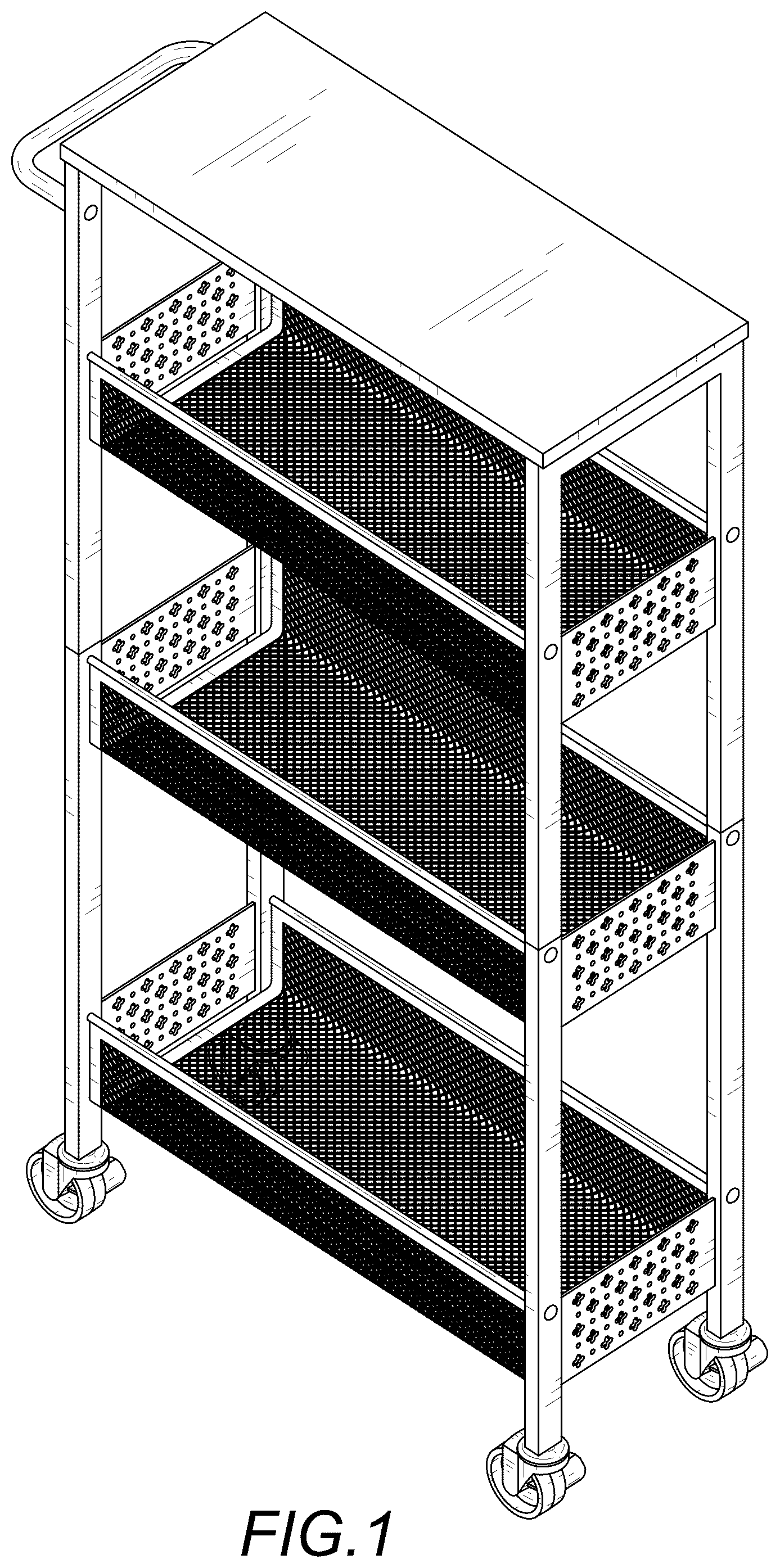 Patent USD1124569 — Mesh cart — Figure 1