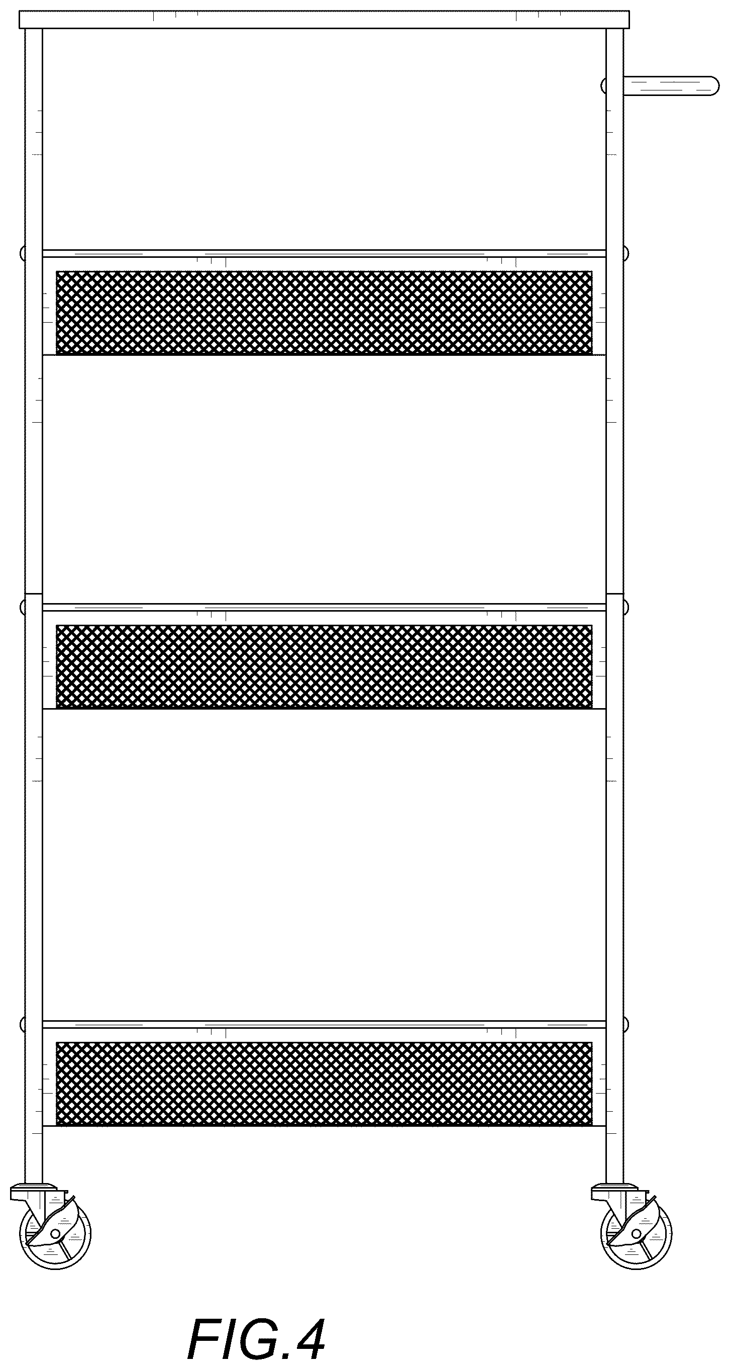 Patent USD1124569 Figure 4 – Mesh cart