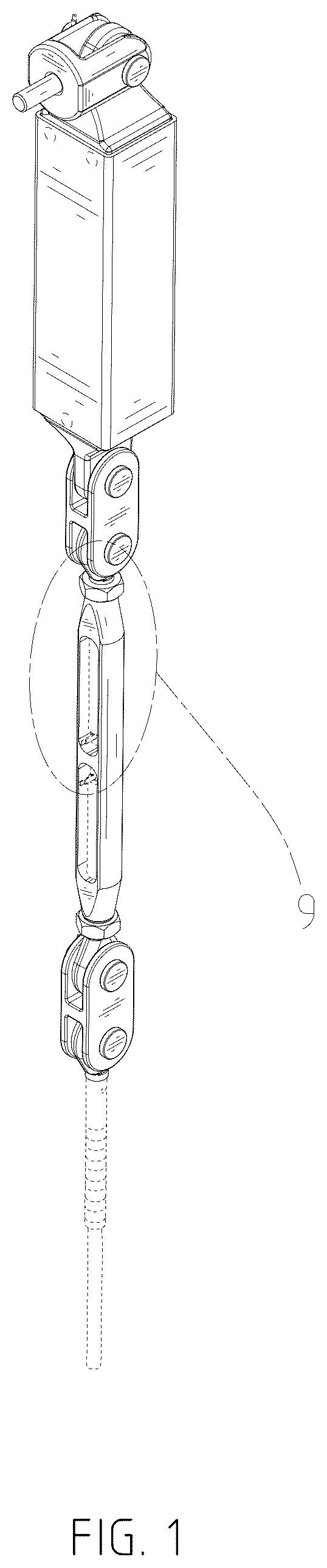 Patent USD1124572 Figure 1 – Buffer and tension device for end of the lifeline system