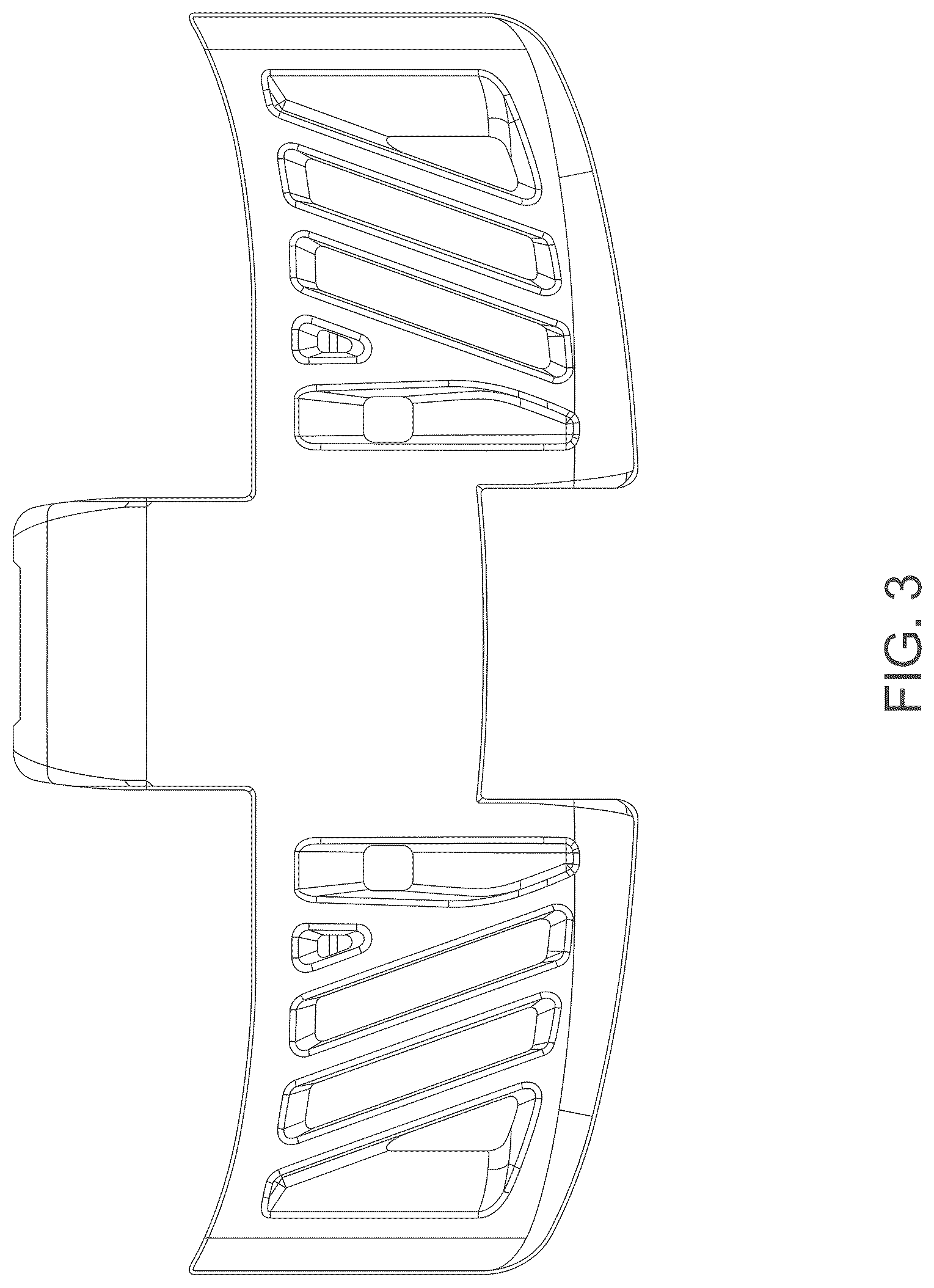 Patent USD1124577 Figure 3 – Link of a conveyor chain