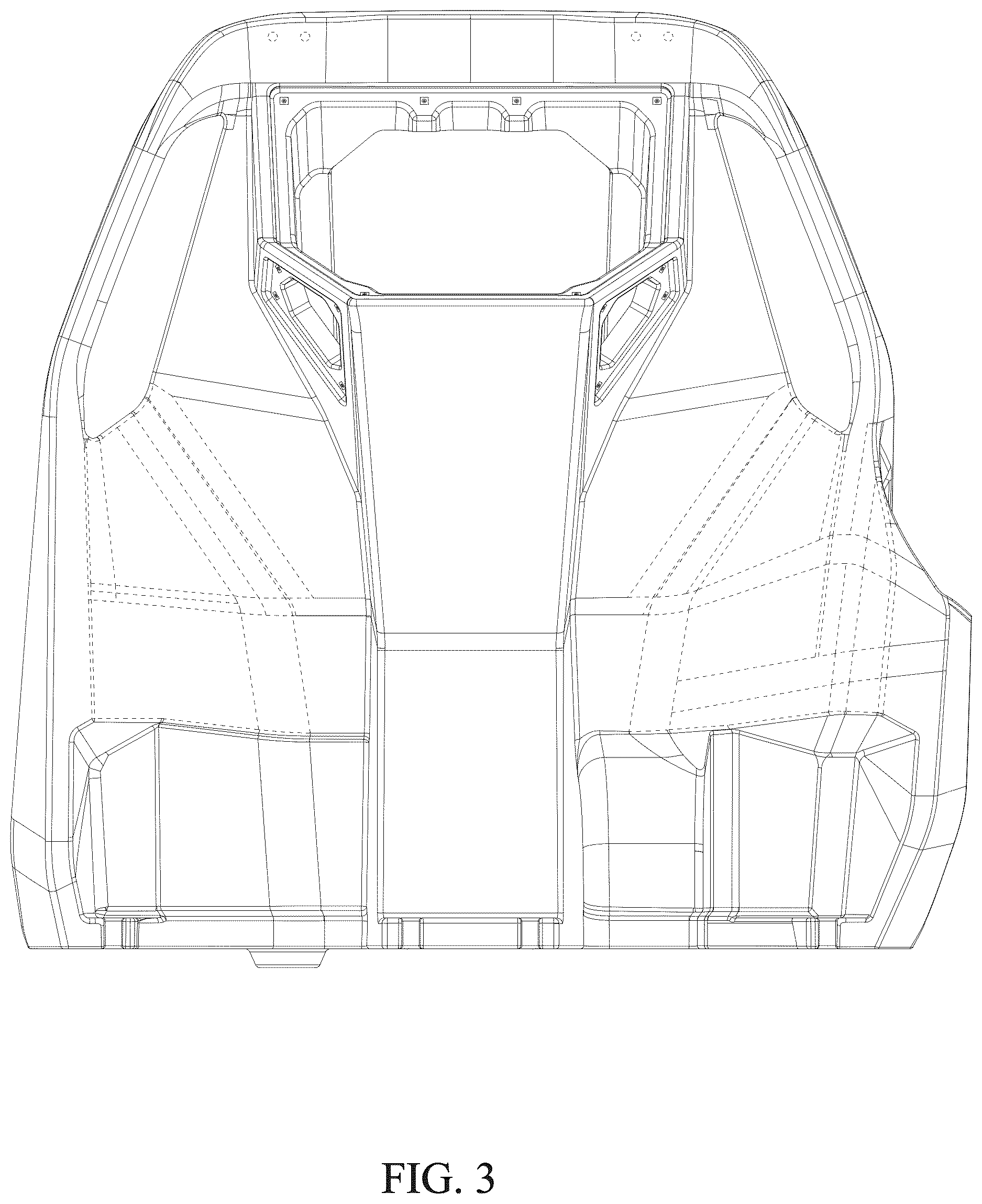Patent USD1124578 Figure 3 – Vehicle body component