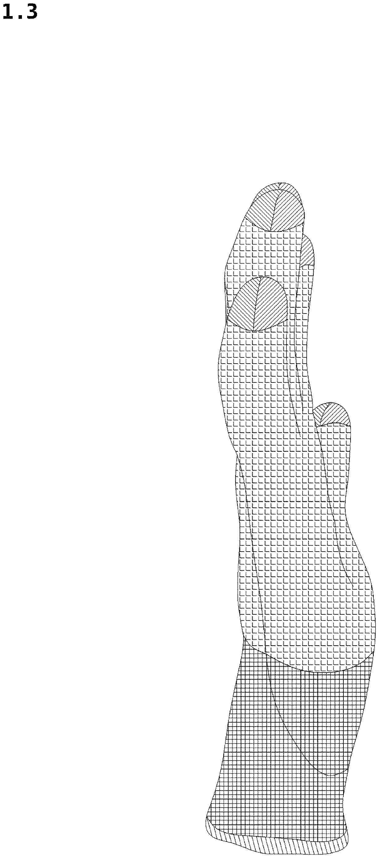 Patent USD1124582 Figure 3 – Glove
