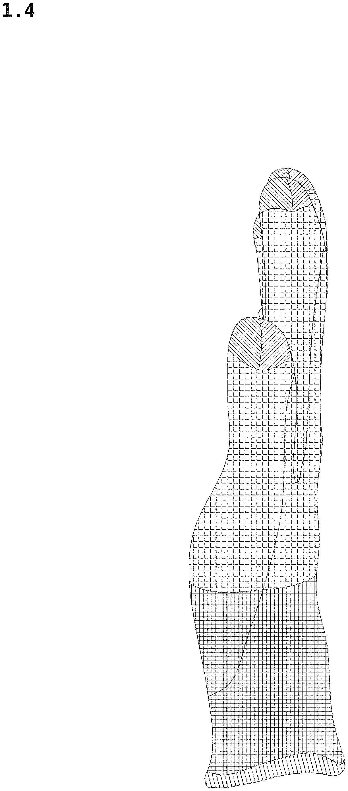 Patent USD1124582 Figure 4 – Glove