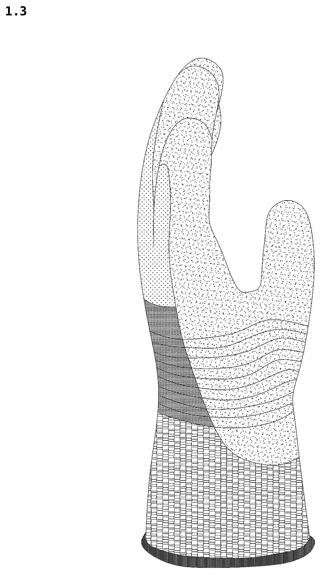 Patent USD1124583 Figure 3 – Glove