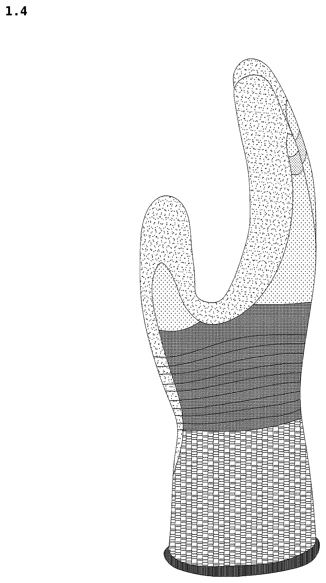Patent USD1124583 Figure 4 – Glove