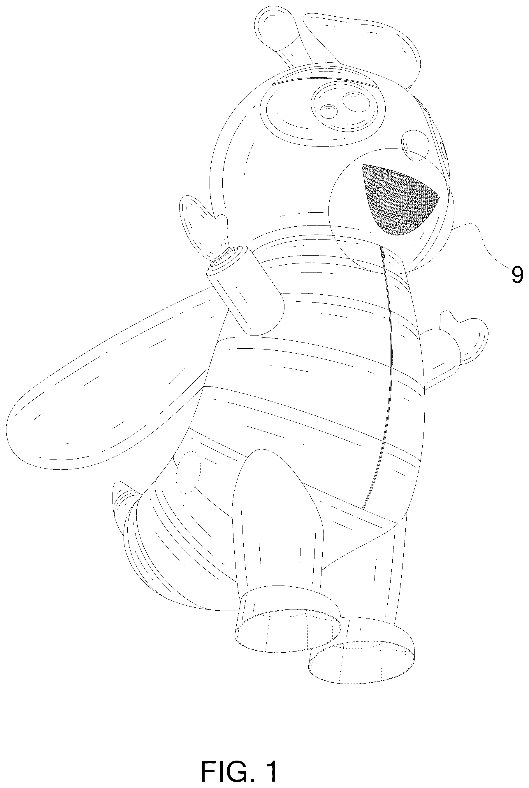 Patent USD1124586 Figure 1 – Inflatable costume