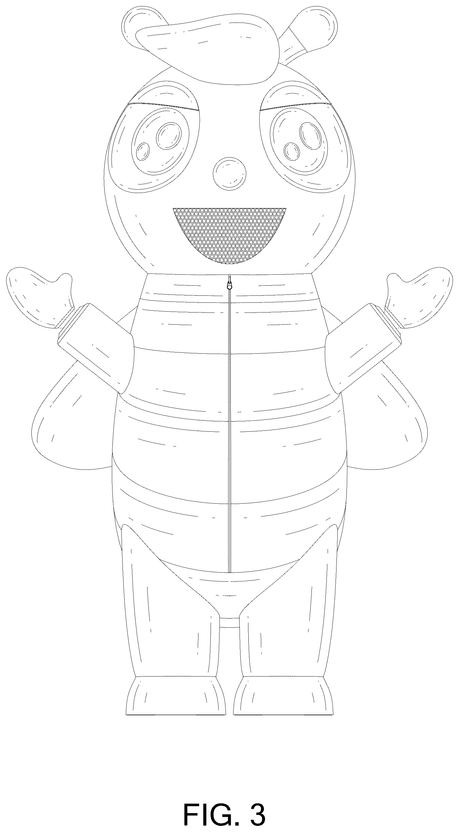 Patent USD1124586 Figure 3 – Inflatable costume