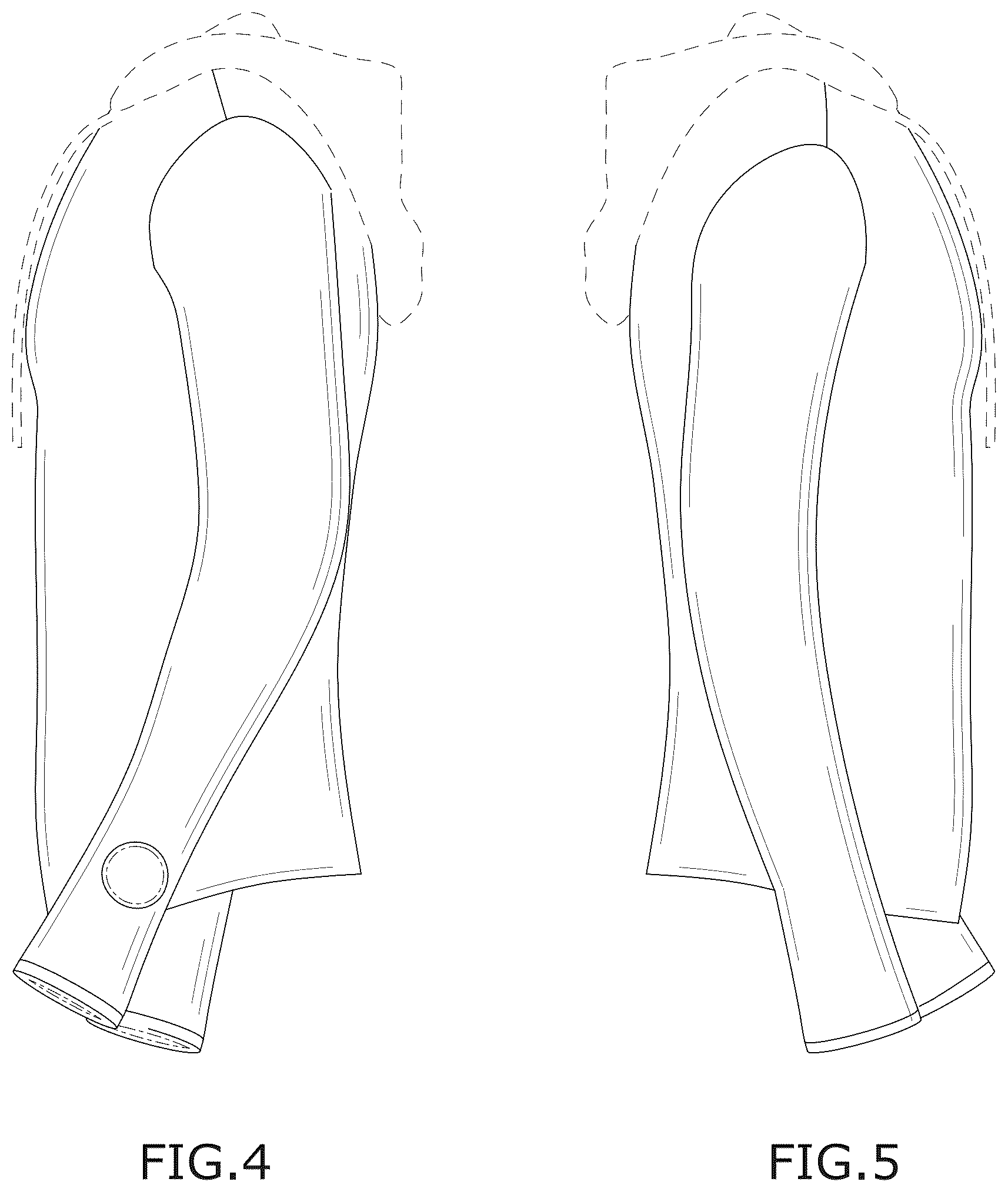 Patent USD1124587 Figure 4 – Sports shirt with accessory hole