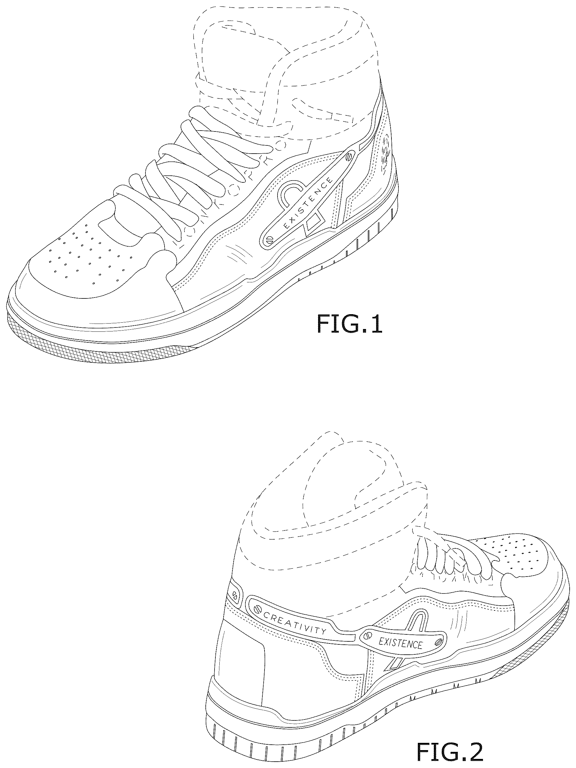 Patent USD1124594 Figure 1 – Athletic shoe