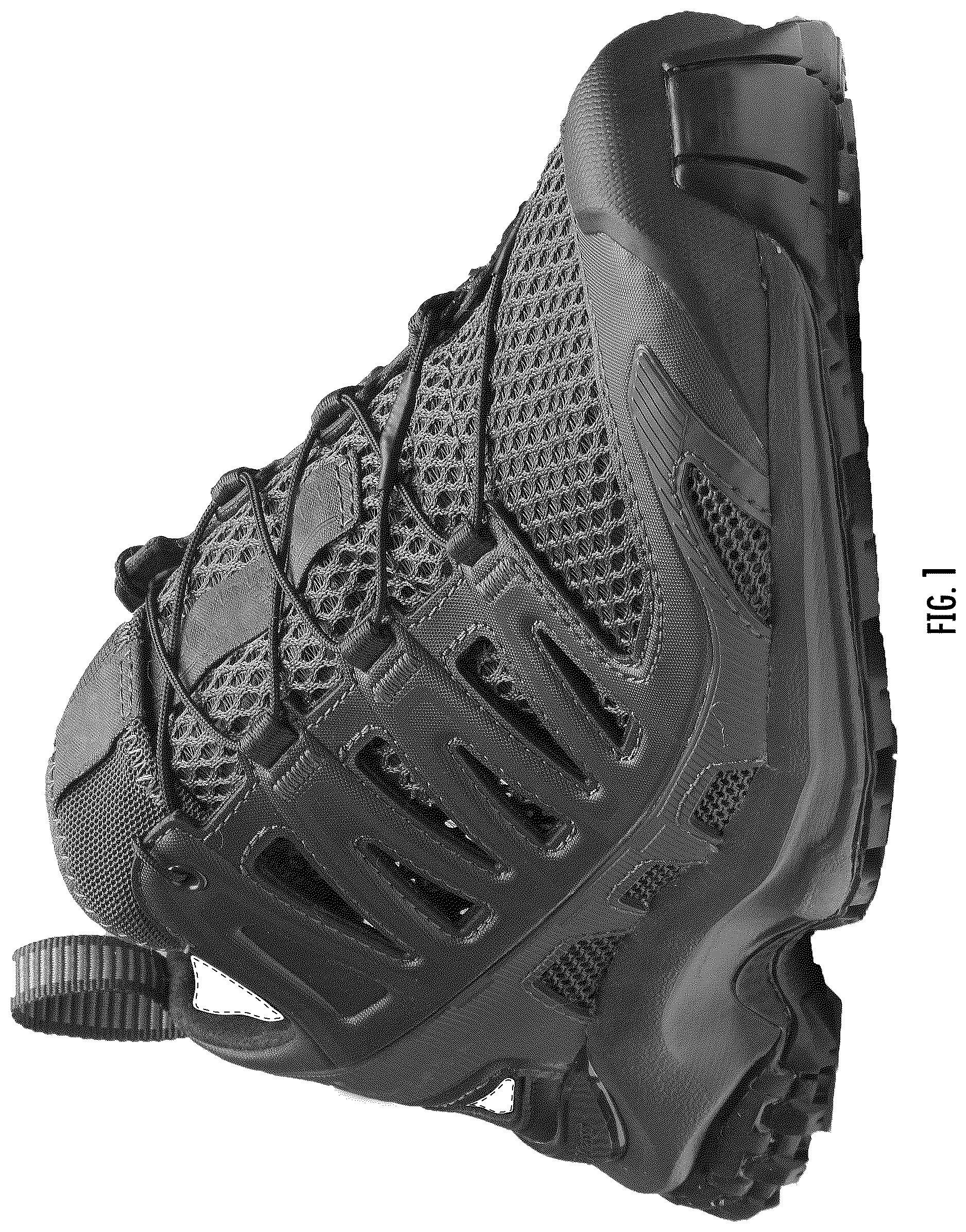Patent USD1124595 Figure 1 – Footwear article