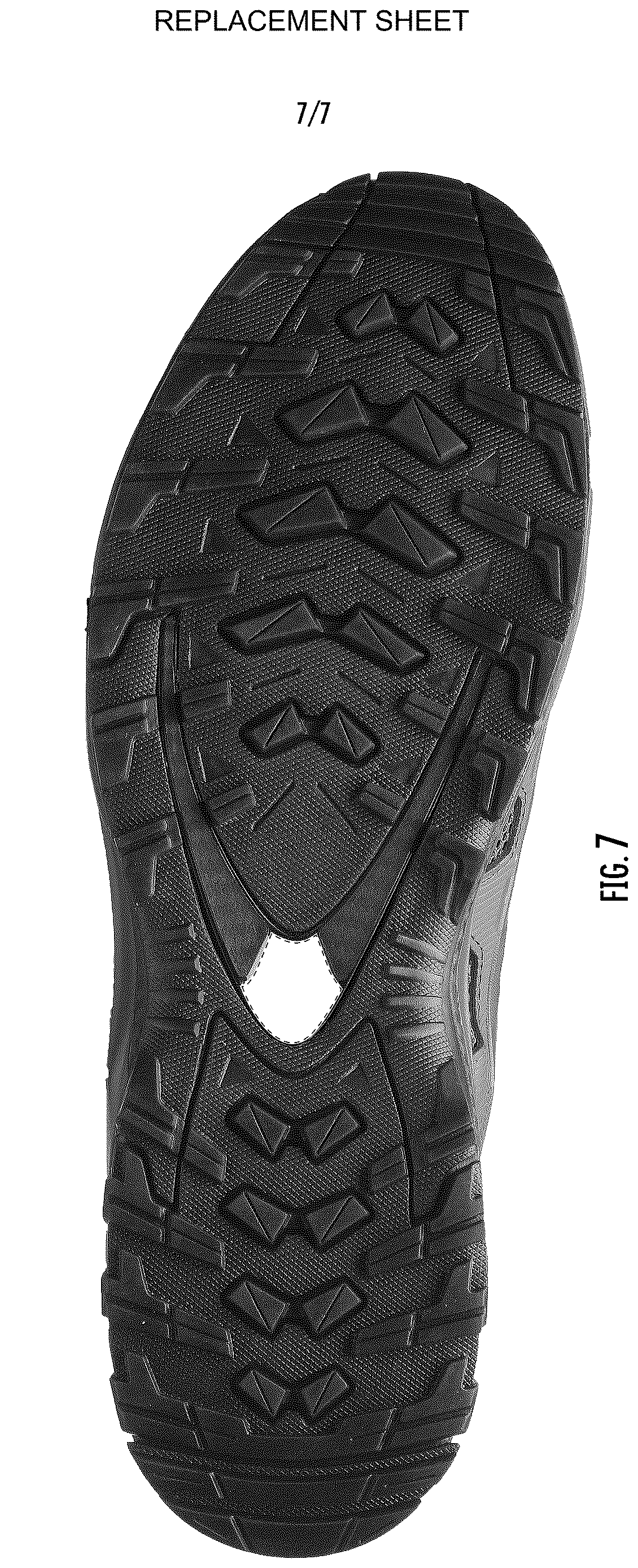 Patent USD1124595 Figure 7 – Footwear article