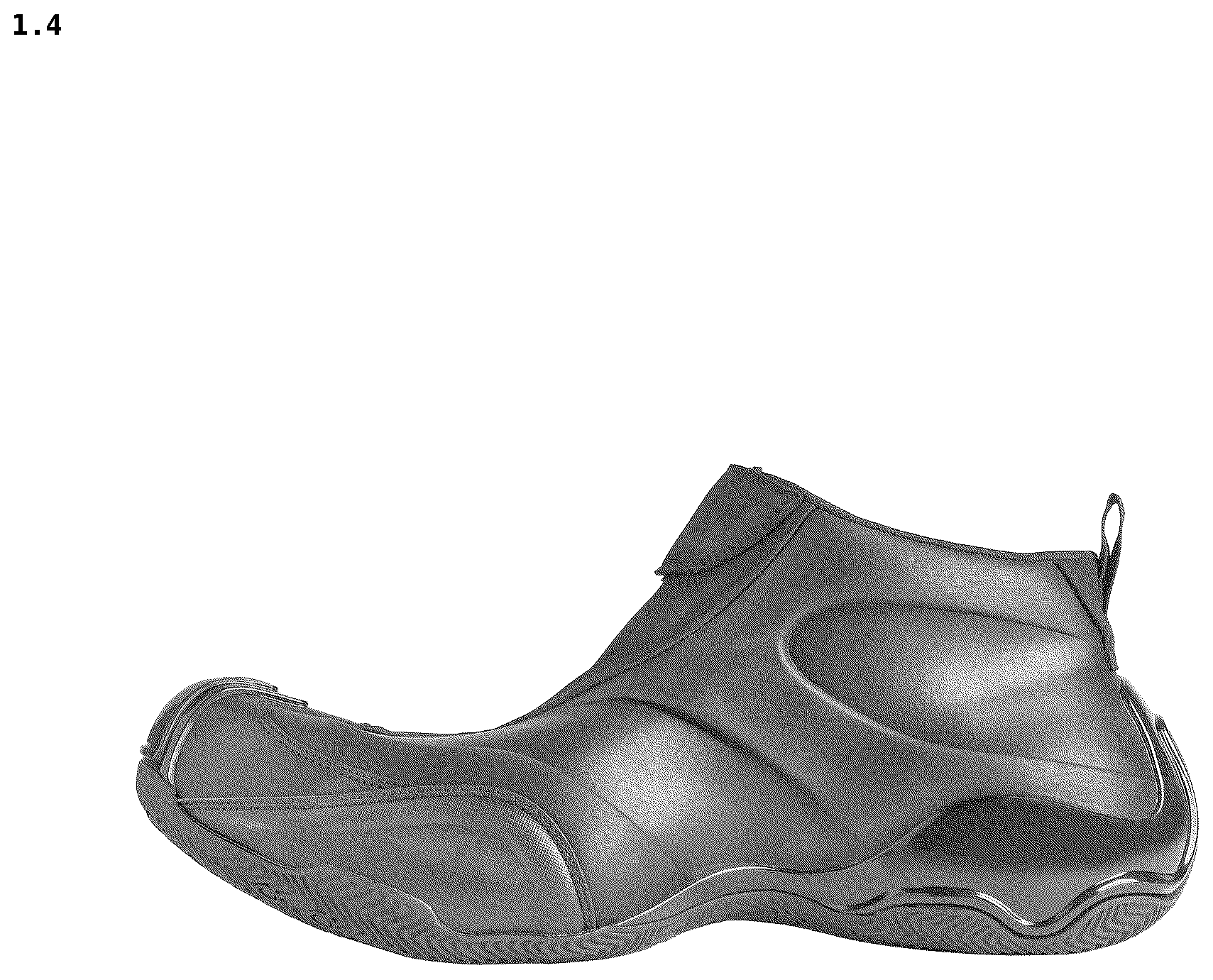 Patent USD1124596 Figure 4 – Shoe
