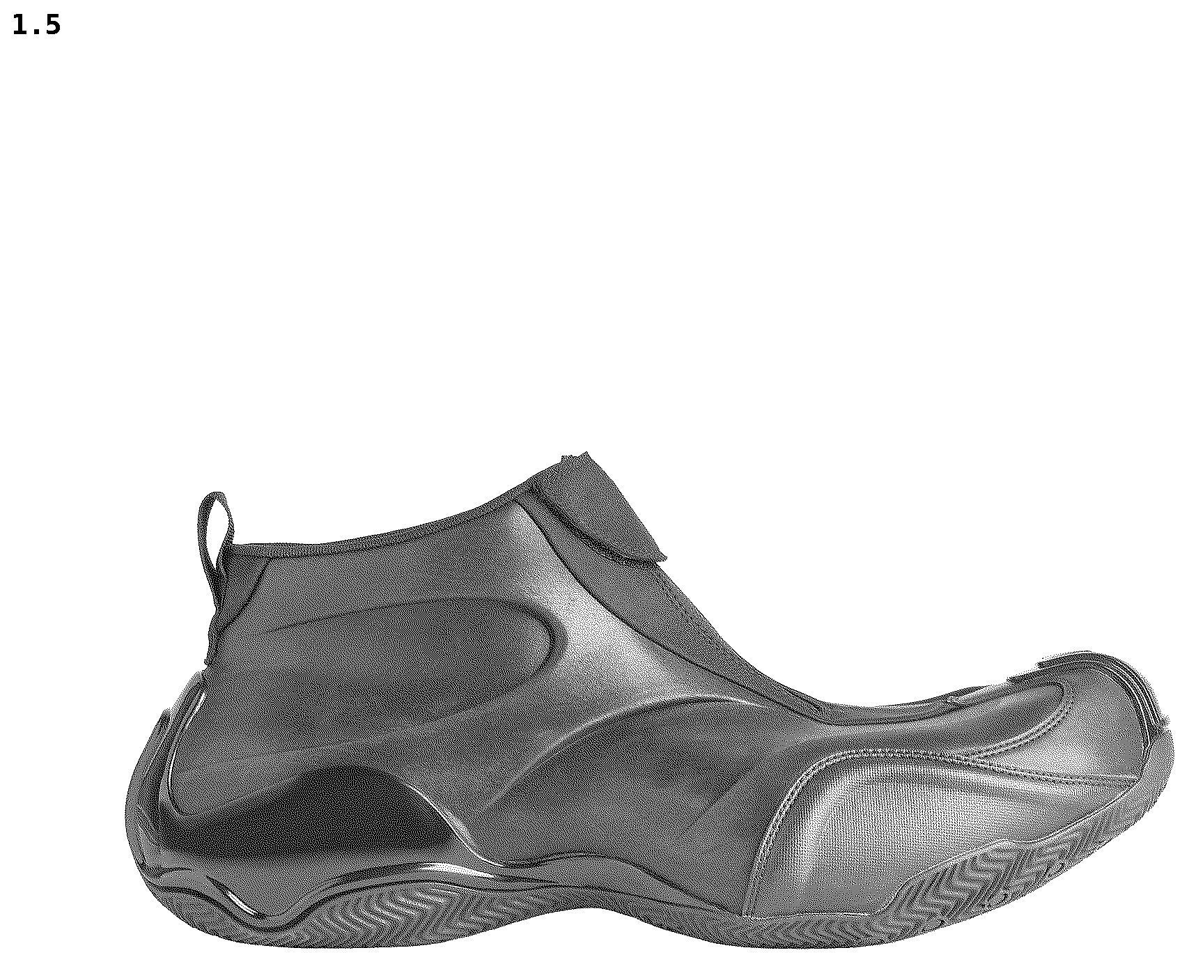 Patent USD1124596 Figure 5 – Shoe