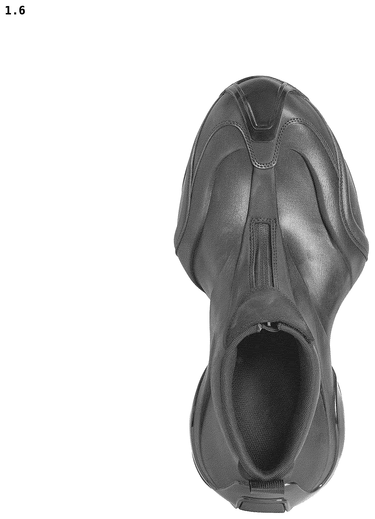 Patent USD1124596 Figure 6 – Shoe