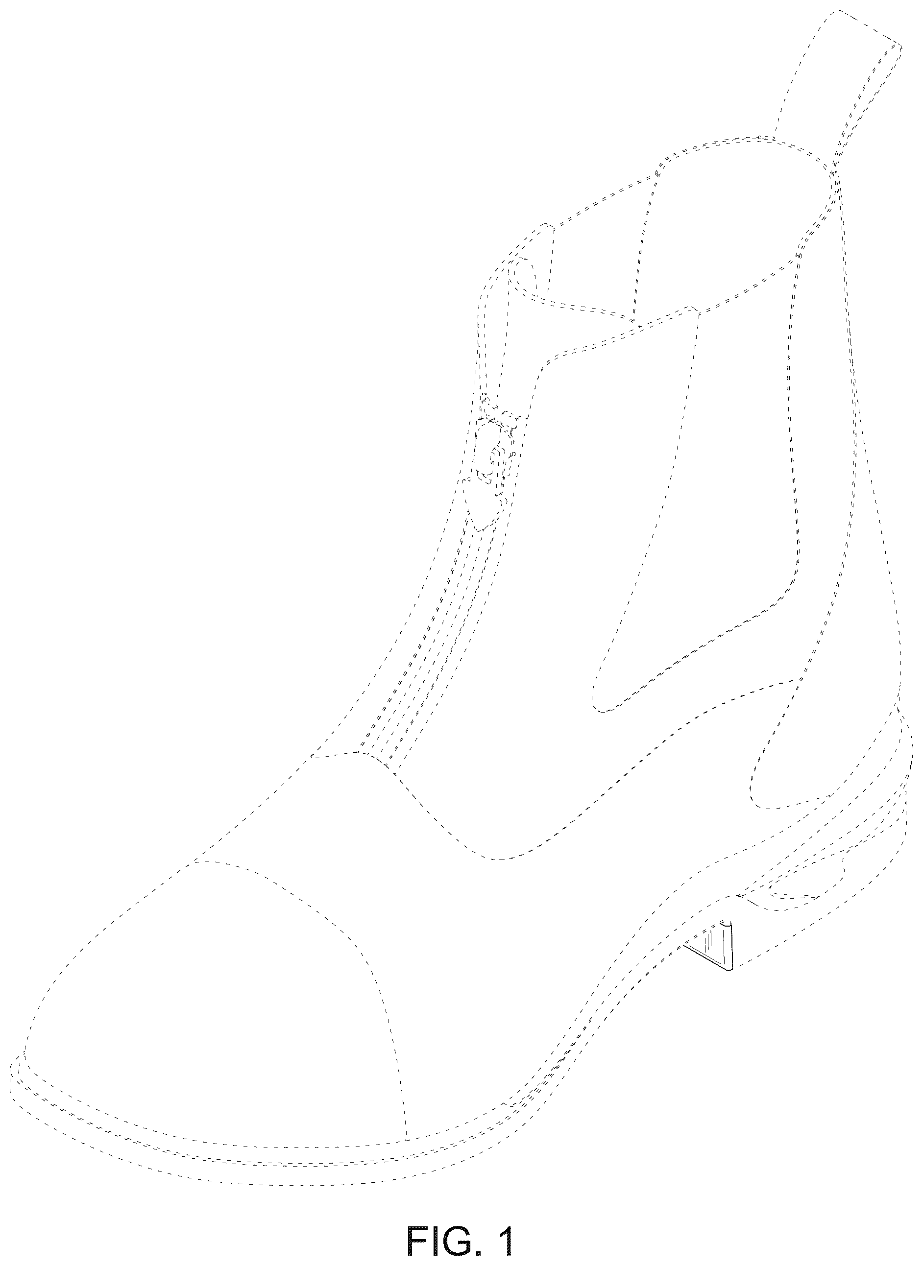 Patent USD1124599 Figure 1 – Footwear outsole