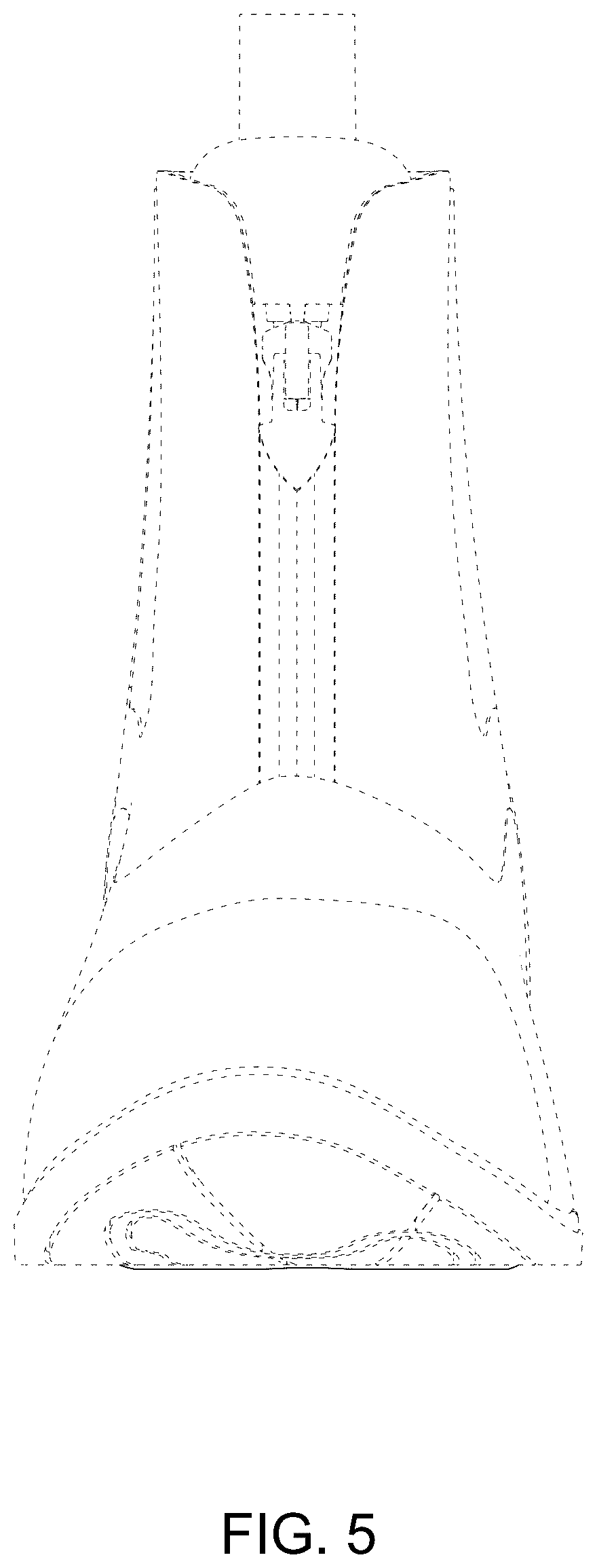 Patent USD1124599 Figure 5 – Footwear outsole