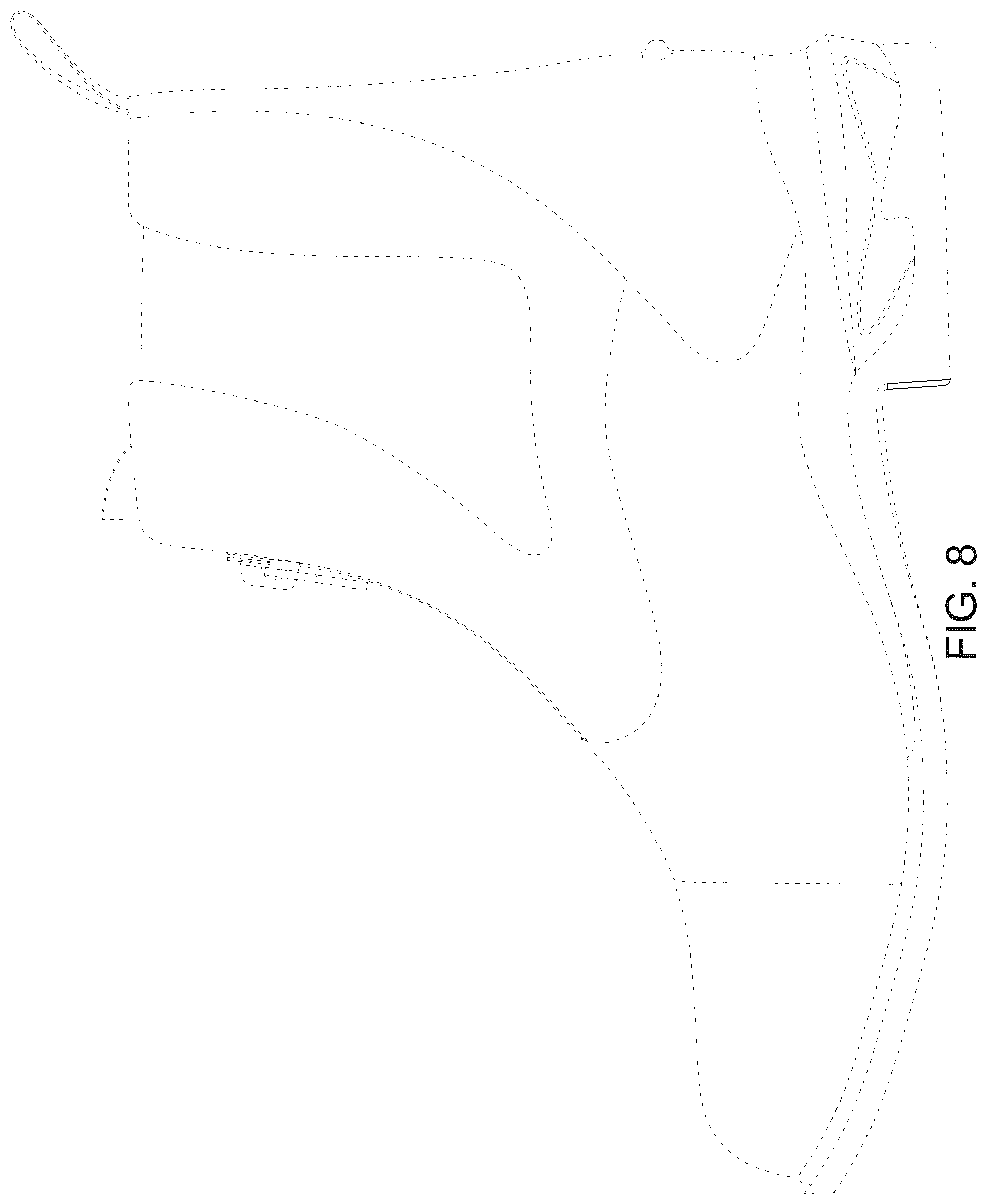 Patent USD1124599 Figure 8 – Footwear outsole